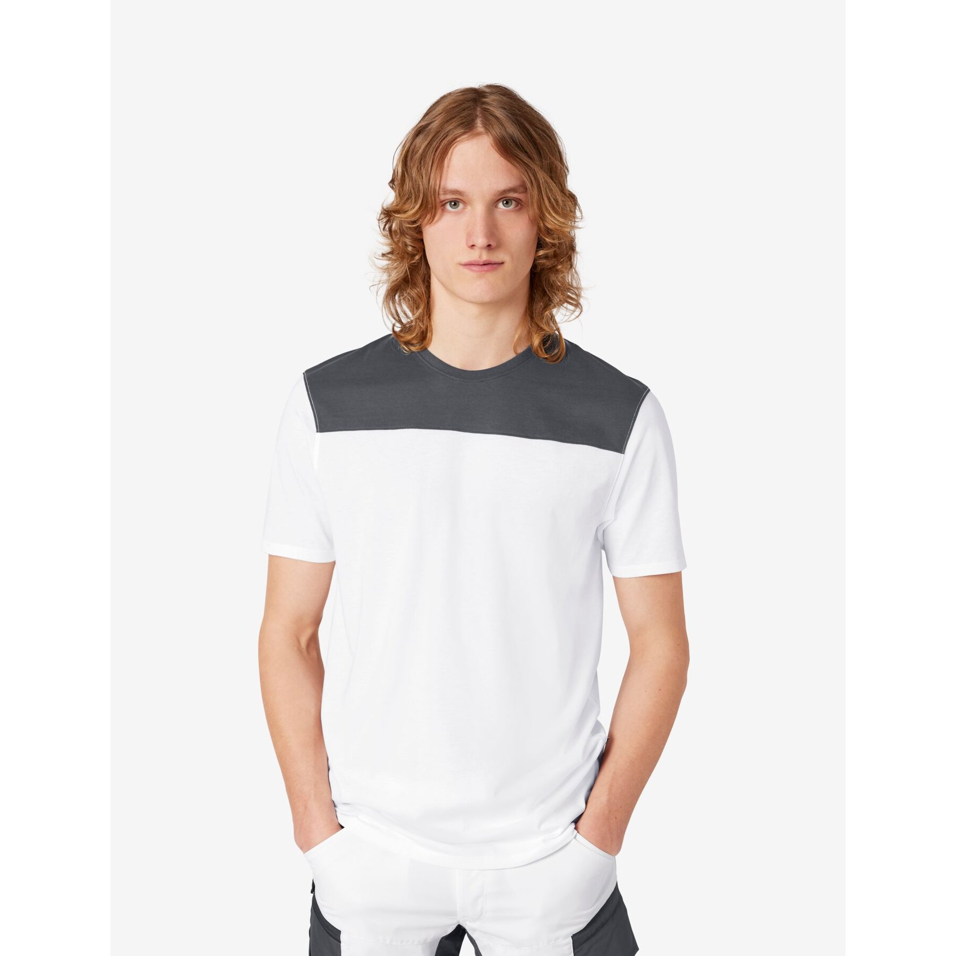 KNUT T-Shirt Herren weiß-anthrazit 2XL