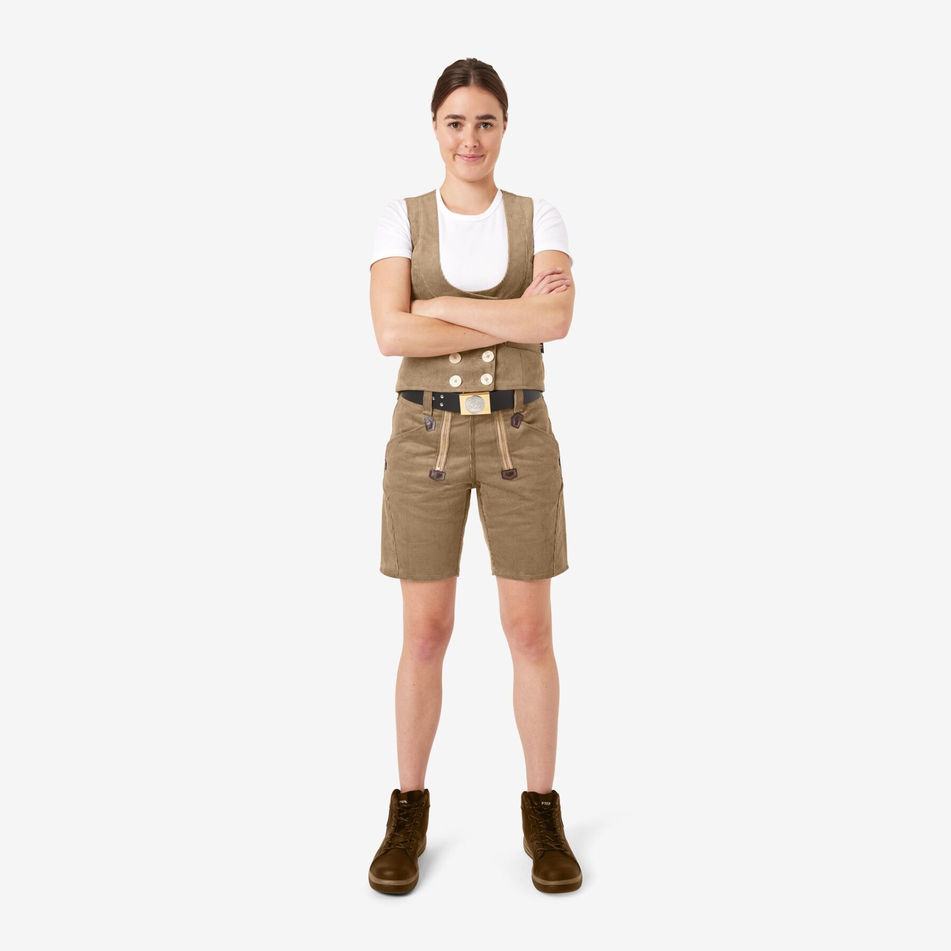 HILDE Zunftweste Genuacord beige 42