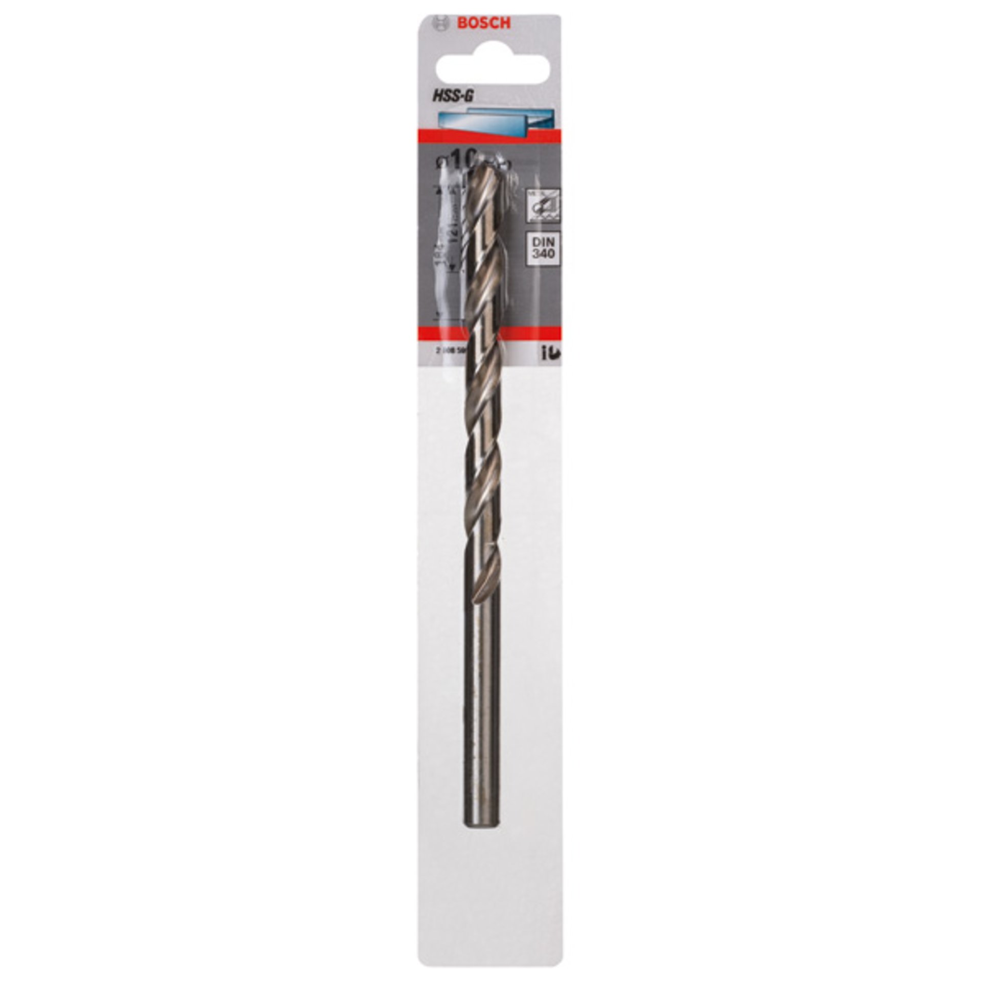 Metallbohrer HSS-G, DIN 340, 10 x 121 x 184 mm, 1er-Pack
