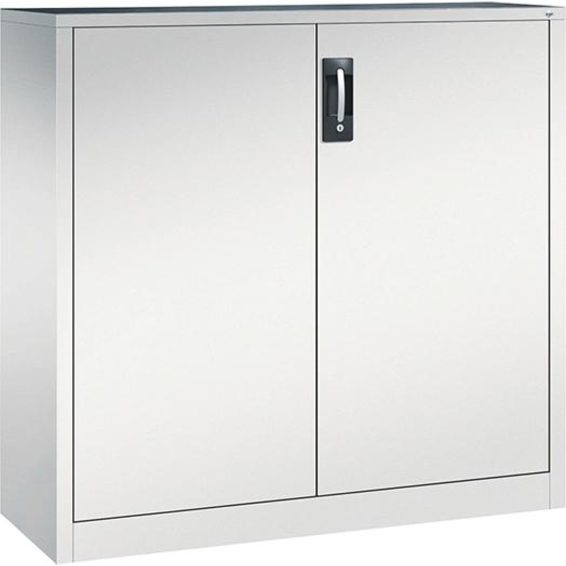 Beistellschrank B1200xT400xH1200 mm RAL 7035, 2 Fachböden Tragkraft 70kg