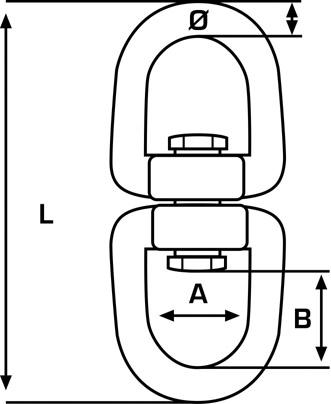 Drehwirbel () A4 f. Seil-Ø b.10,0mm