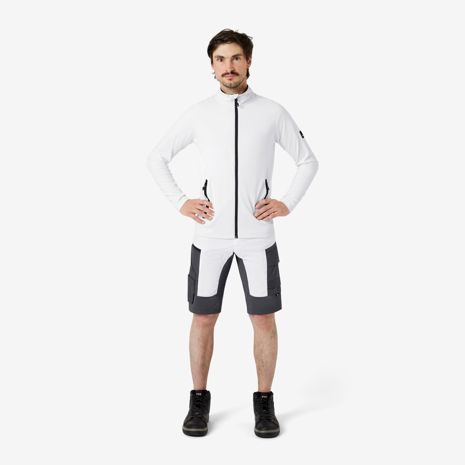 KUNO Jersey-Fleecejacke weiß M