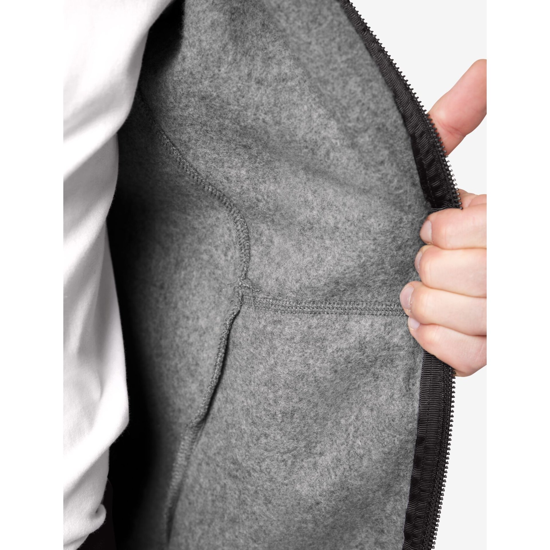 BENNO Sweater-Jacke mit Kapuze grau 2XL