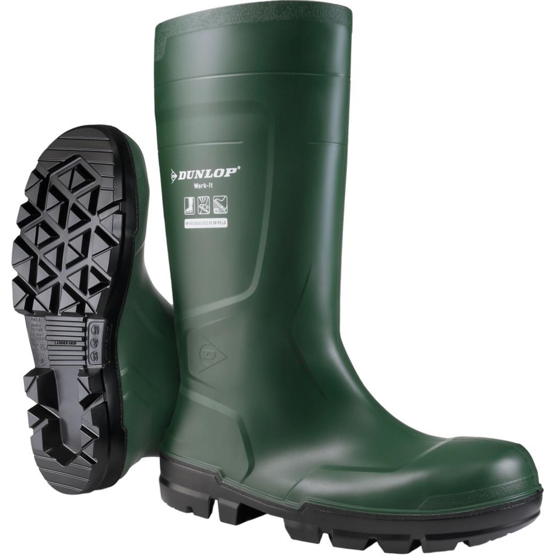 Stiefel WORK-IT FullSafety Heritage GreenPVC SR LO LG,S5,Gr.41 DUNLOP