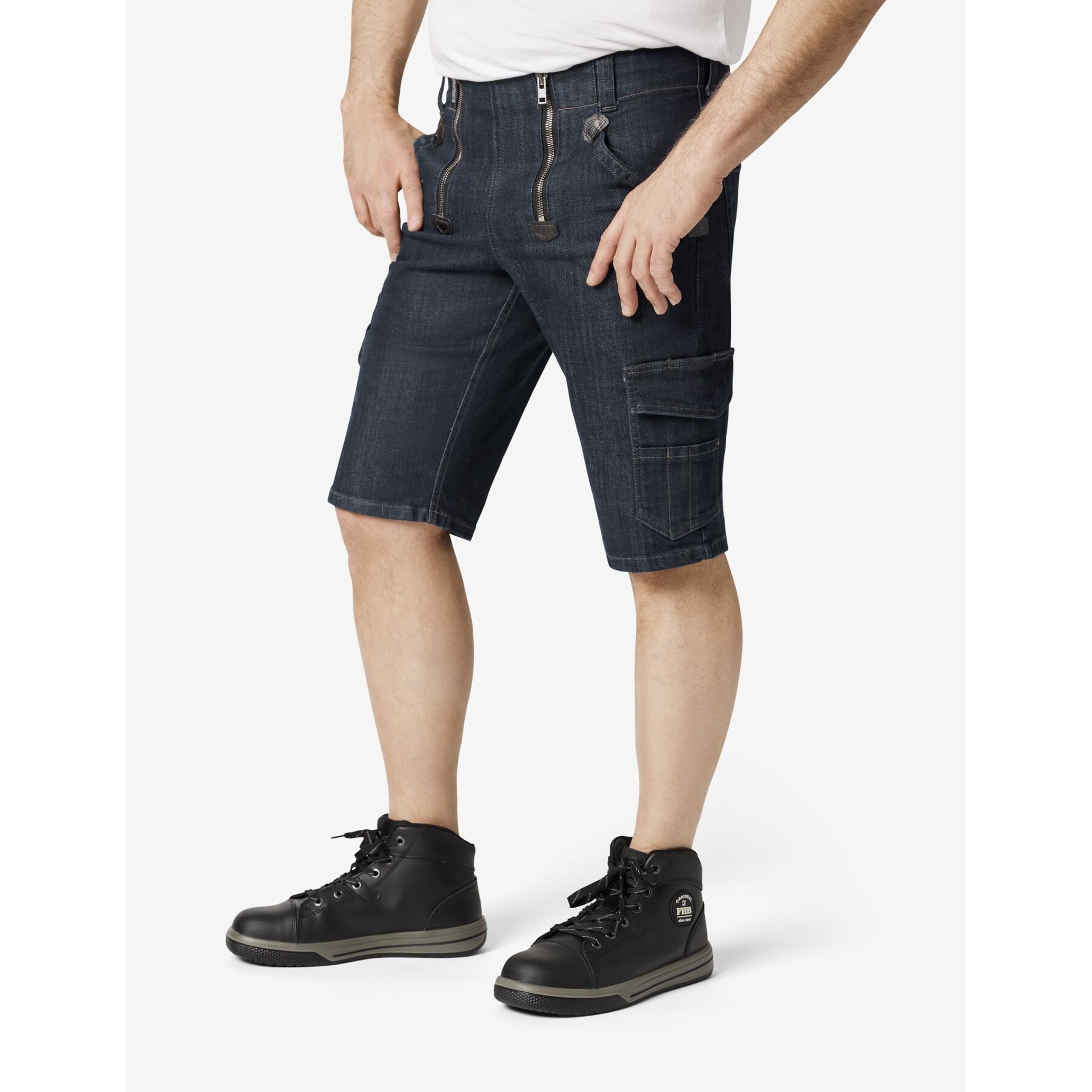 VOLKMAR Zunft-Bermuda Stretch-Jeans schwarzblau 64
