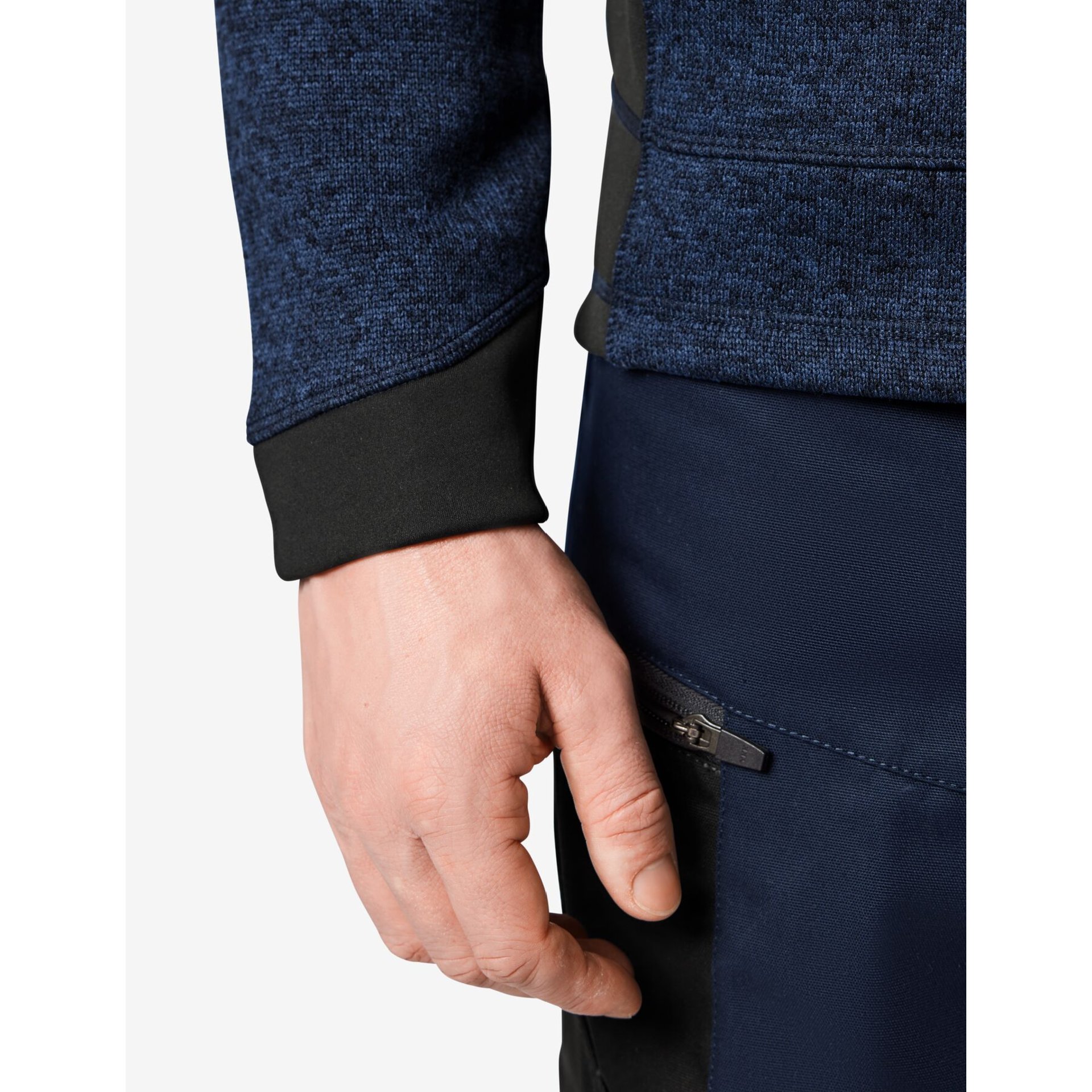 PATRICK Strick-Fleece-Troyer marine-schwarz Gr. M