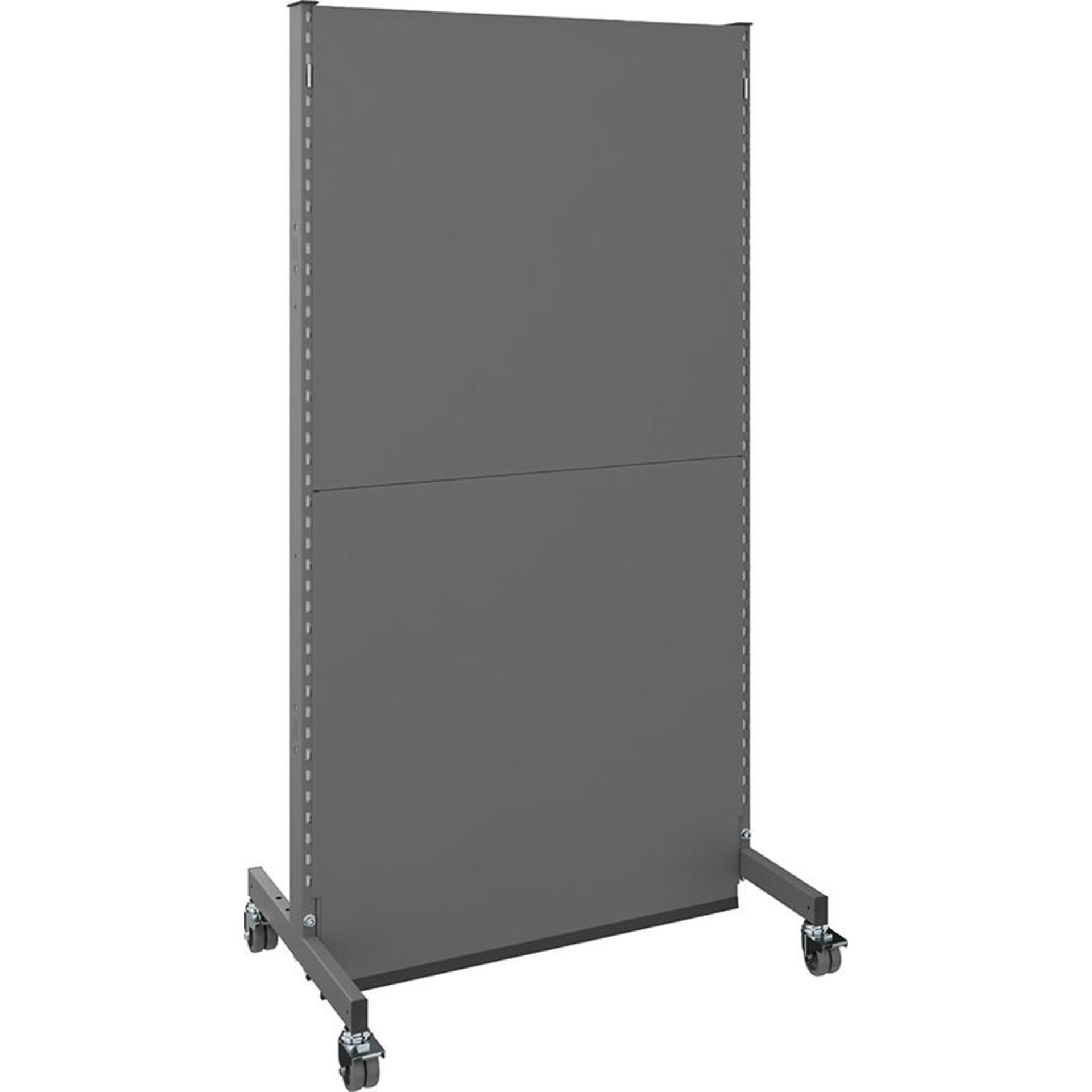 Akustik-Stellwand mobil B1000xT740xH2000mm RAL 7037 Grundfeld Dämmmaterial Kl- B1