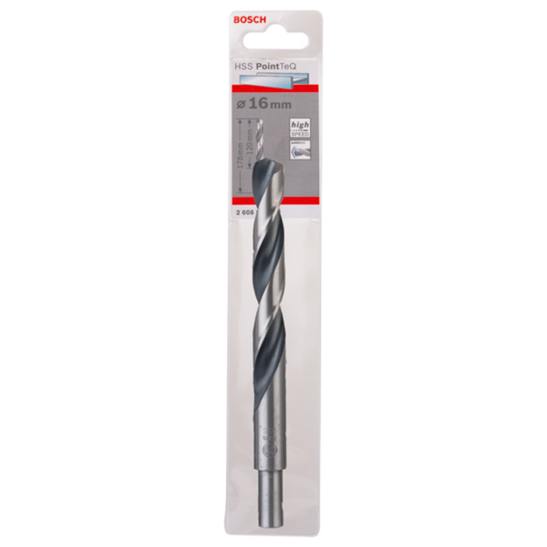 Metallspiralbohrer HSS PointTeQ, DIN 338, mit reduziertem Schaft, 16,0 mm