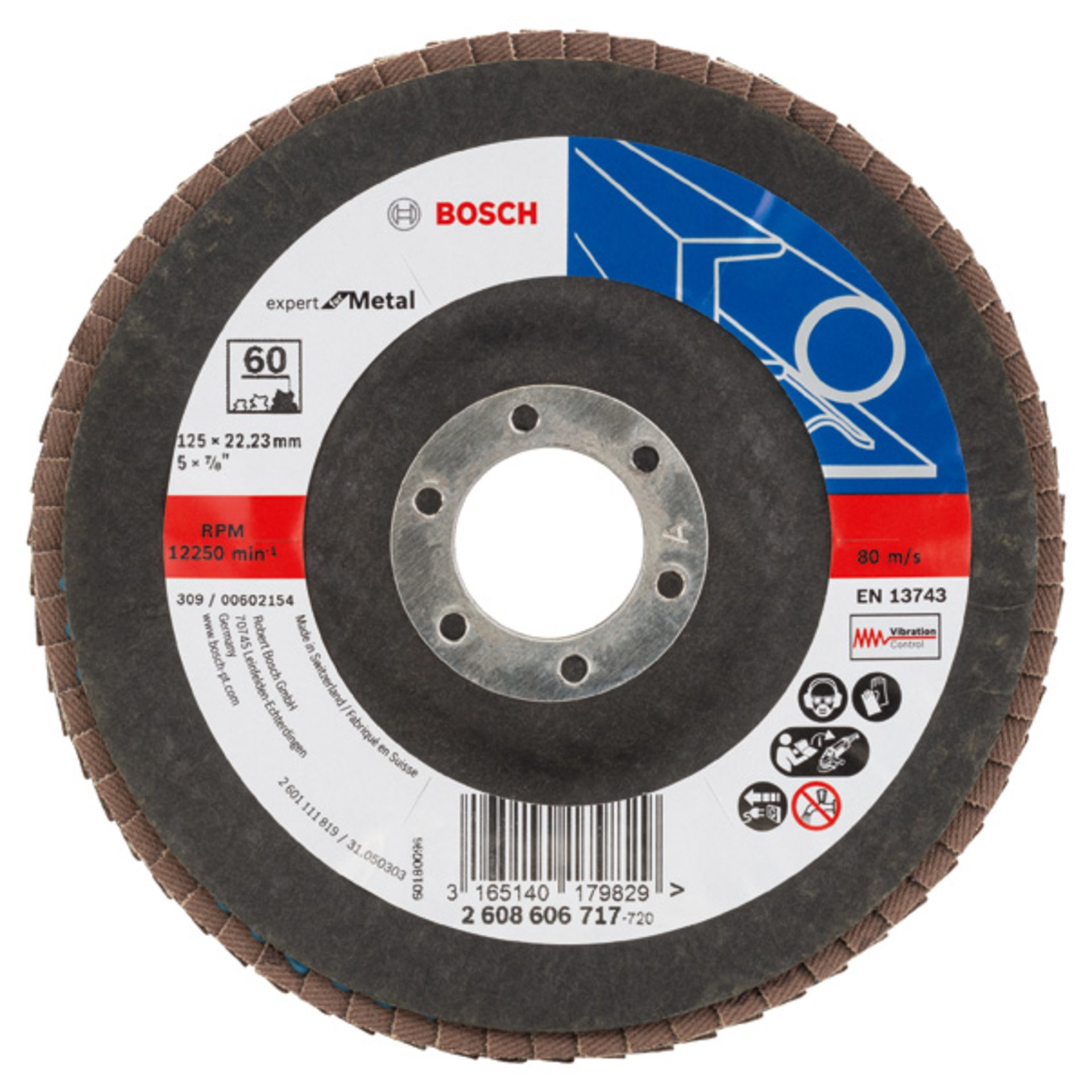 Fächerschleifscheibe X551 Expert for Metal, gewinkelt, 125 mm, 60, Glasgewebe