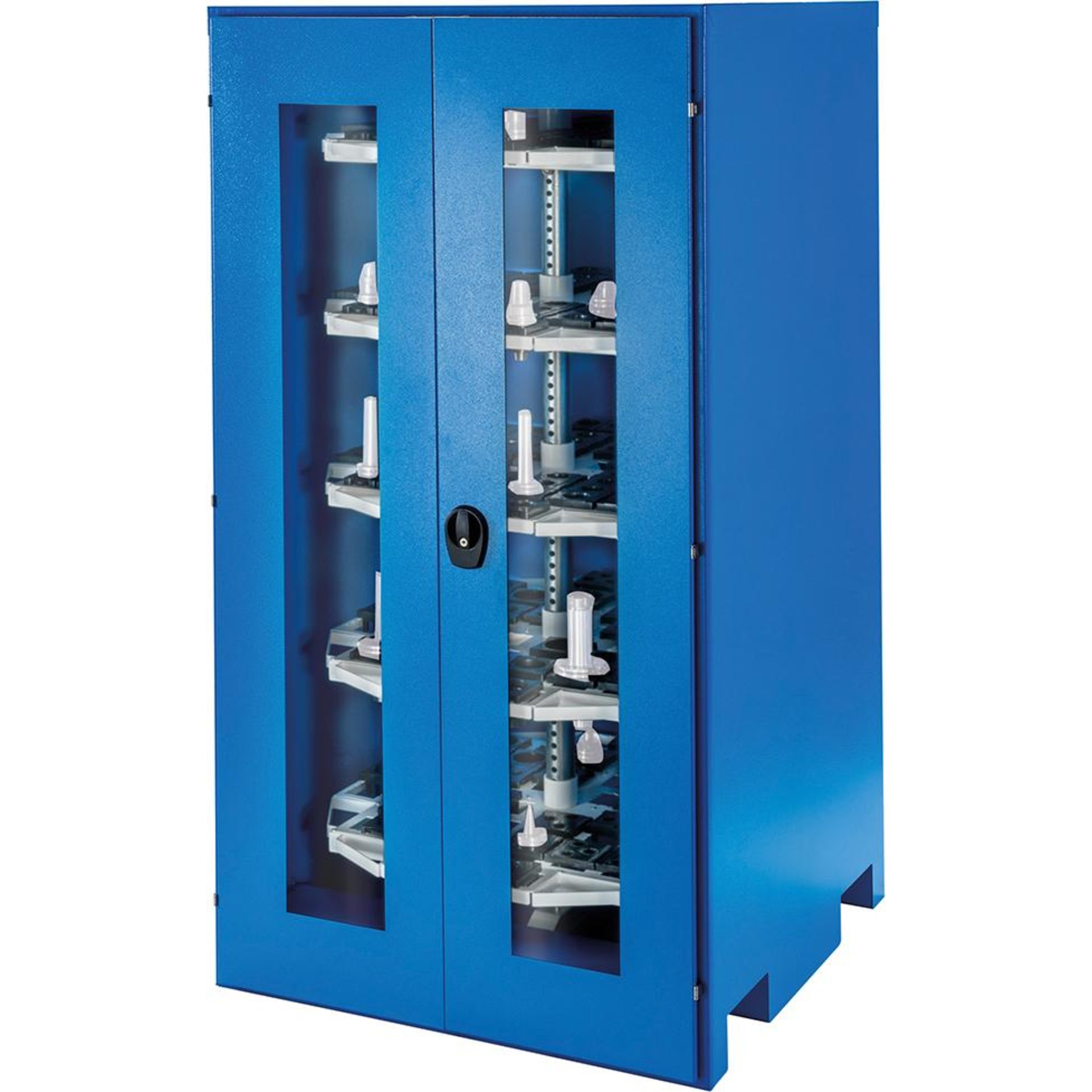 CNC-Schrank-Rotarex B1055xT1035xH2130 mm RAL 5012 mit Sichttüren