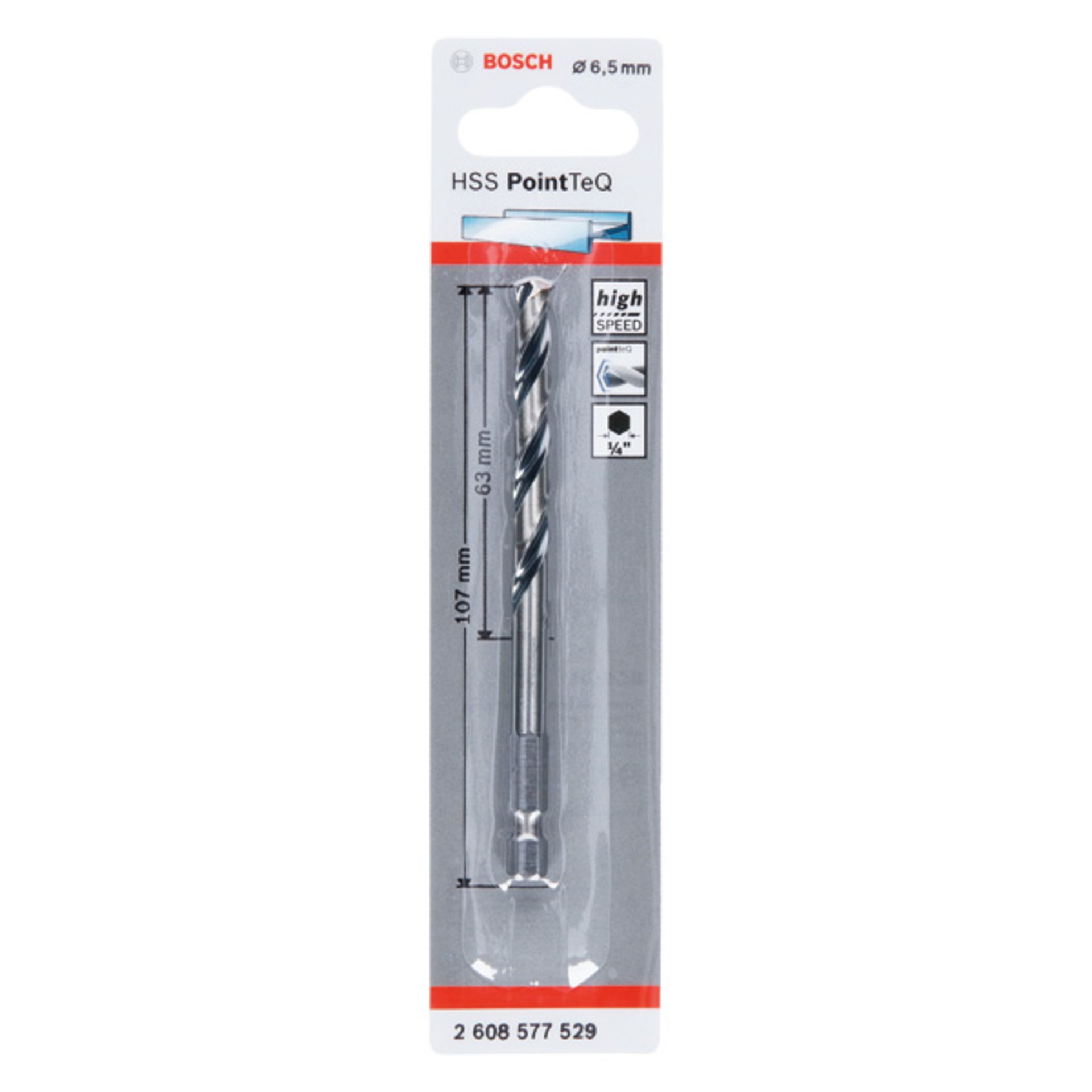 HSS PointTeQ Sechskantbohrer 6,5 mm