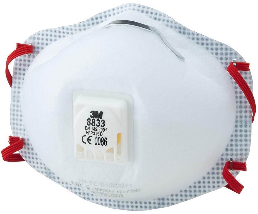 3M Atemschutzmaske 8833, FFP3 R D 3M Atemschutzmaske 8833, FFP3 R D