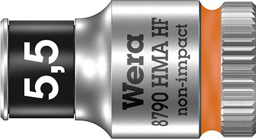 Wera Steckschlüsseleinsatz mit Haltefunktion 6-kant lang 1/4" 5,5x mm