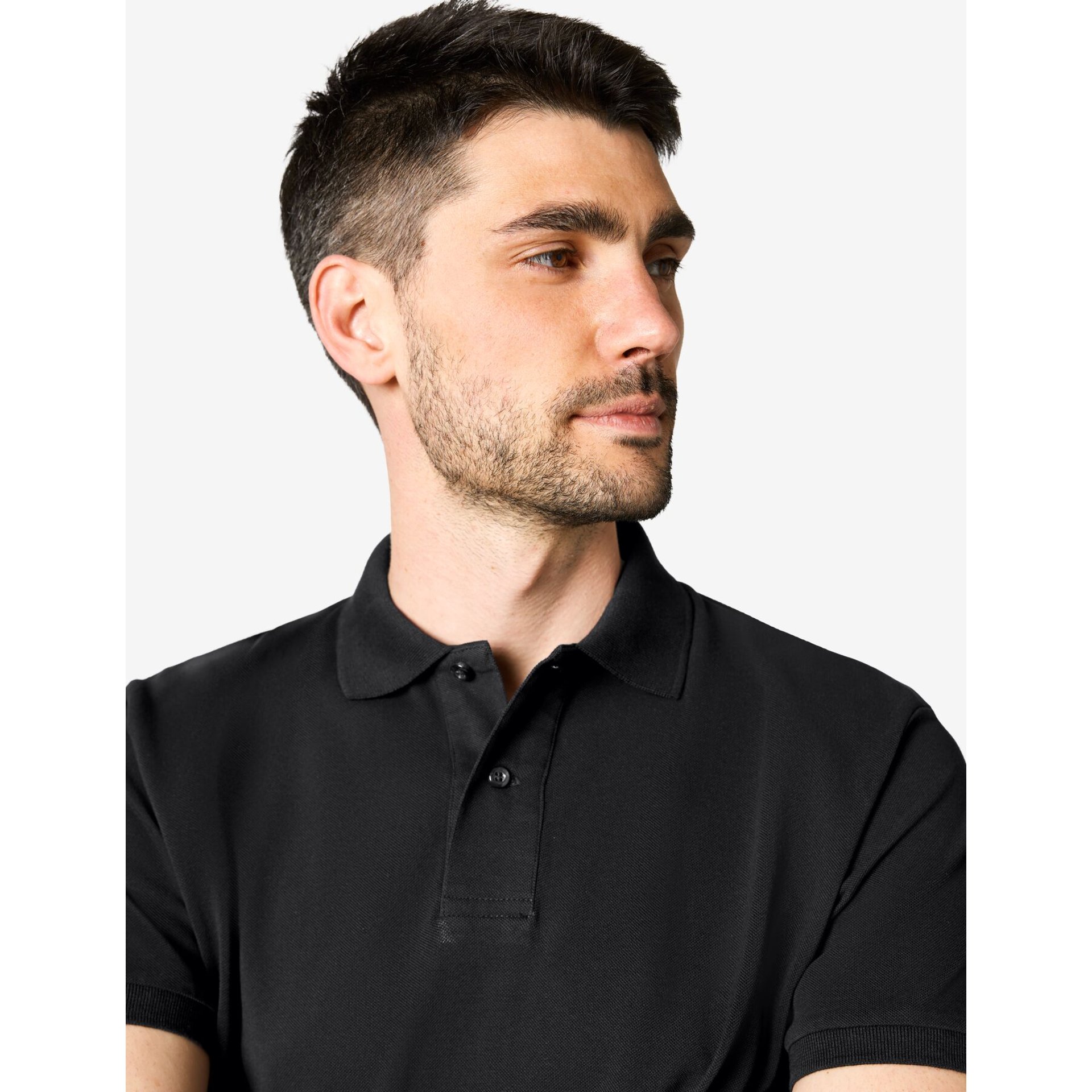 DANIEL Polo-Shirt einfarbig schwarz Gr. XL