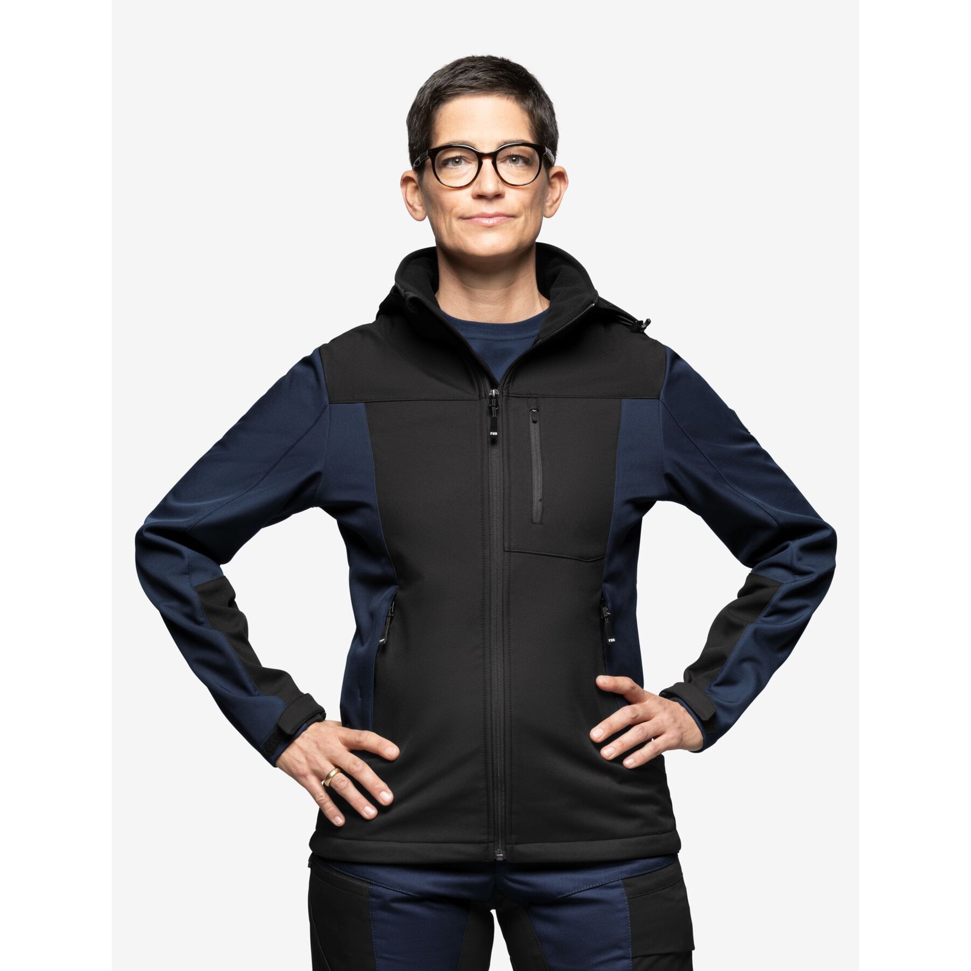 JULIA Softshell-Jacke Damen marine-schwarz 3XL