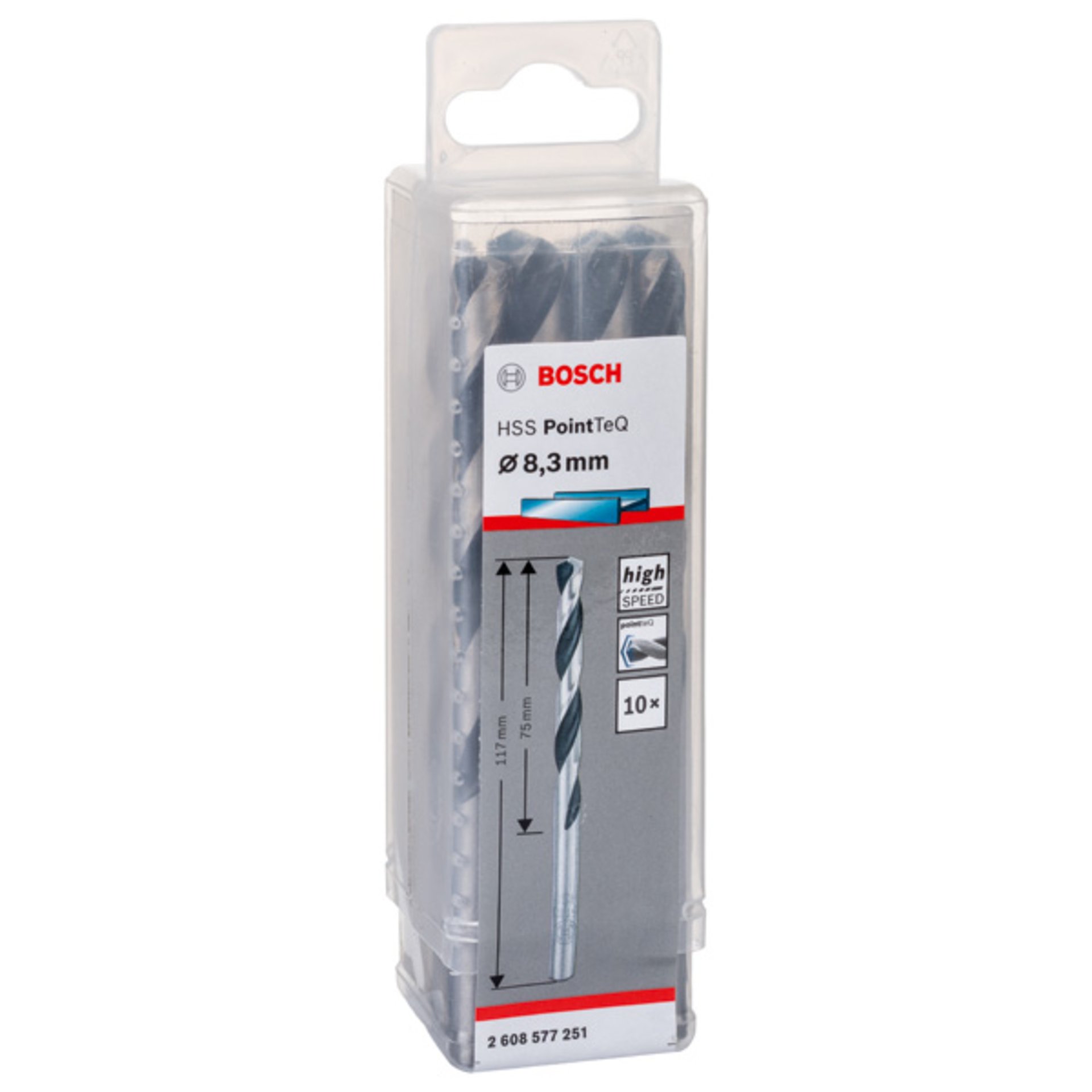 Metallspiralbohrer HSS PointTeQ, DIN 338, 8,3 mm, 10er-Pack