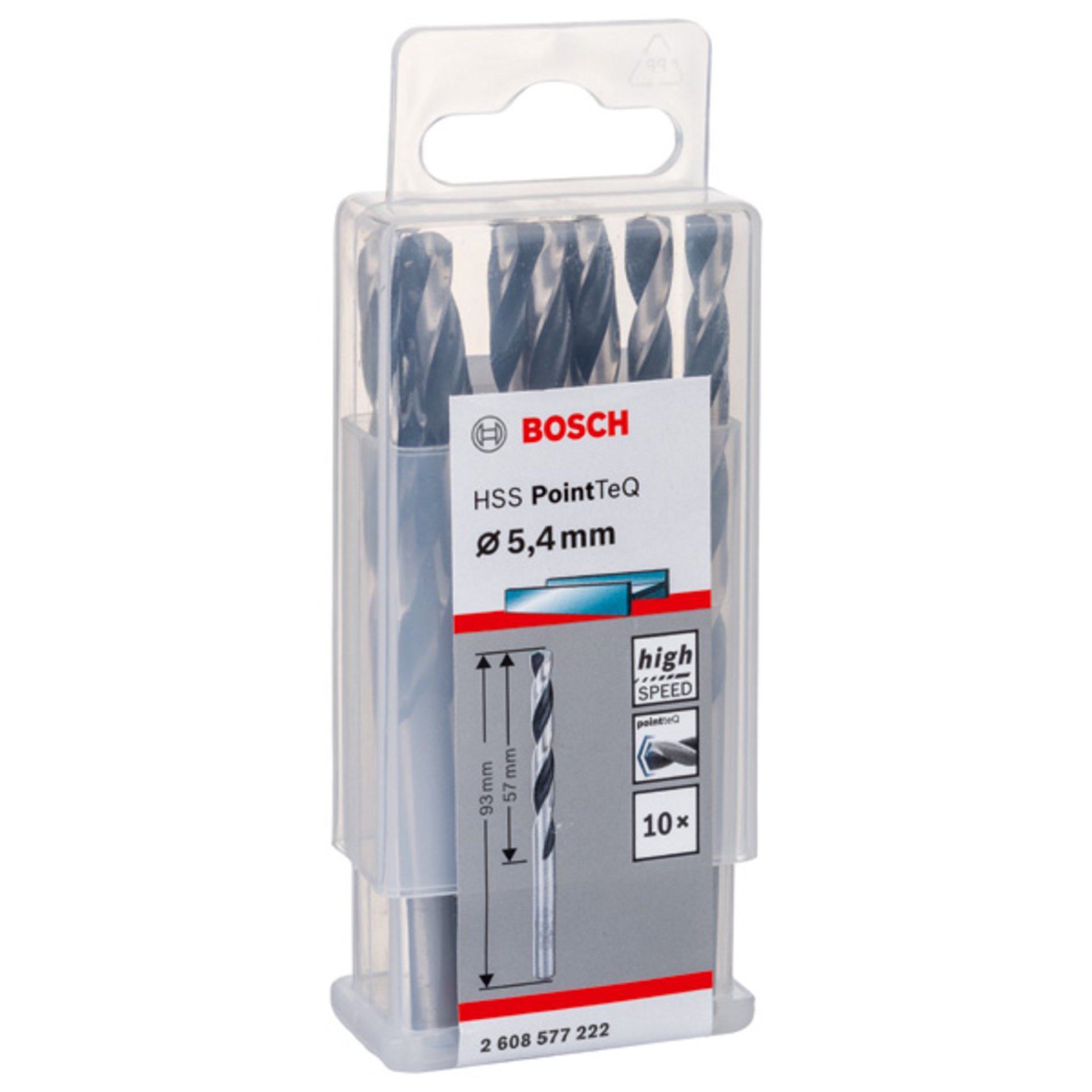 Metallspiralbohrer HSS PointTeQ, DIN 338, 5,4 mm, 10er-Pack