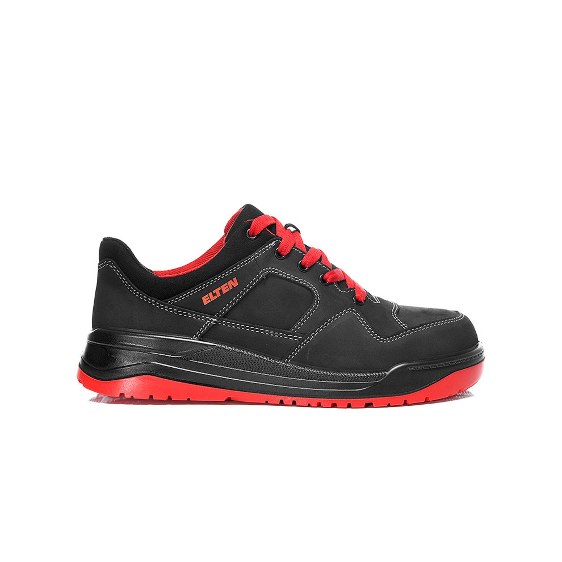 Sicherheitshalbschuh MAVERICK black-red Low ESD S3S, Gr. 42