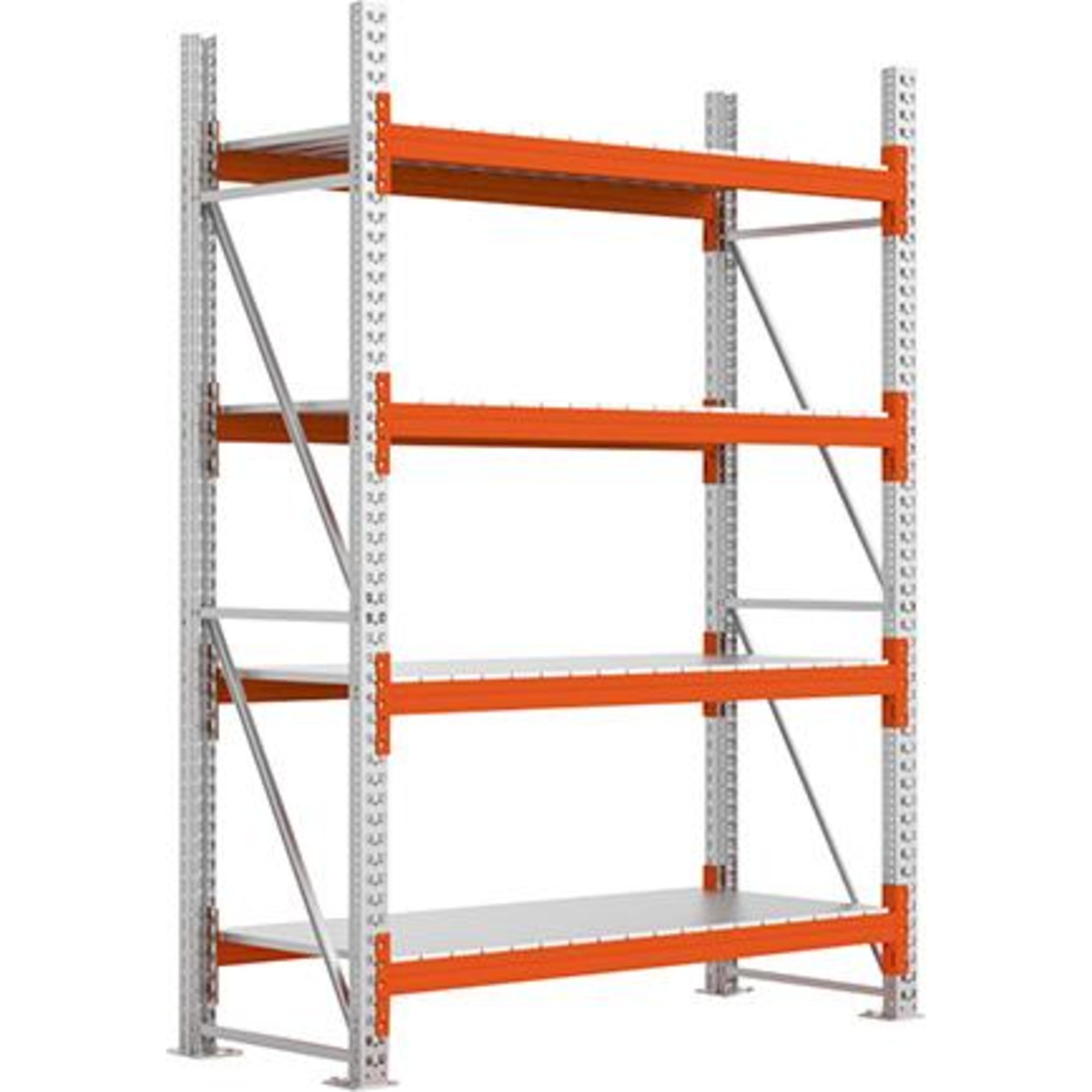 Großfachregal MULTIPAL S B1825xT800xH2700 mm Grundfeld 4 Böden Fachlast 1800kg