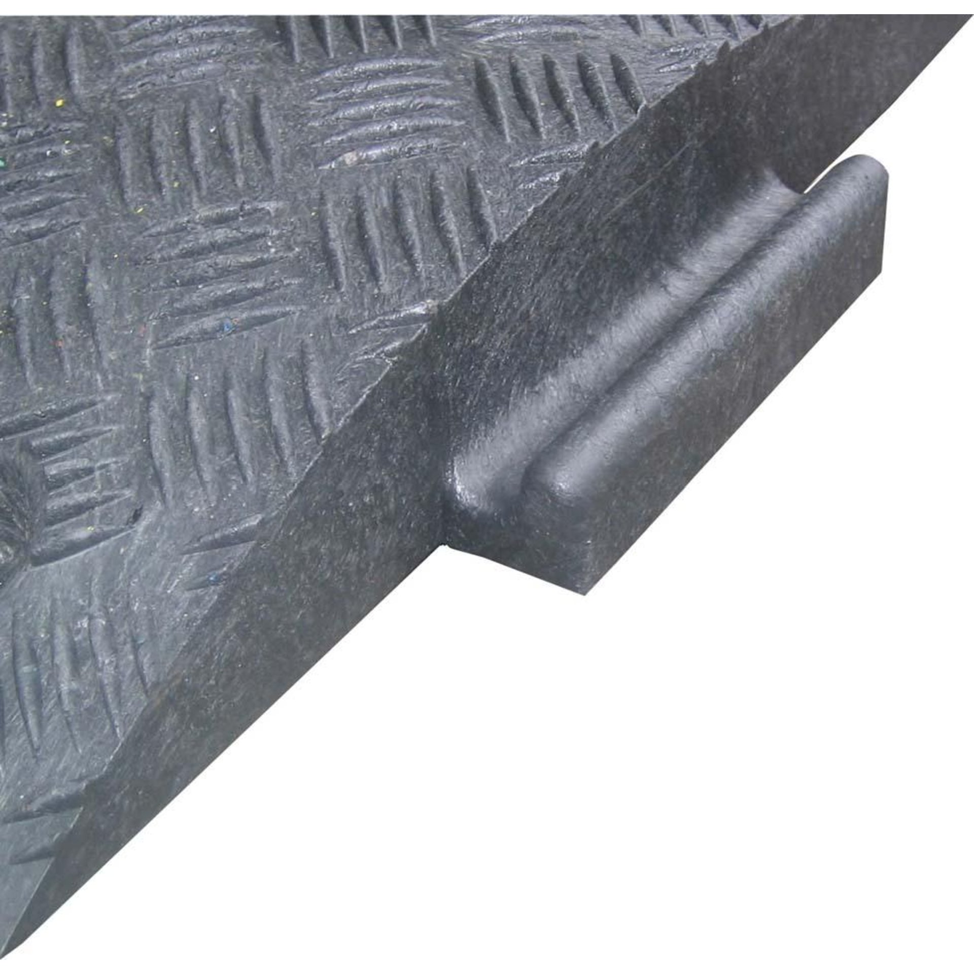 Fahrbahnschwelle Anfangsstück schwarz B250xT420xH50 mm