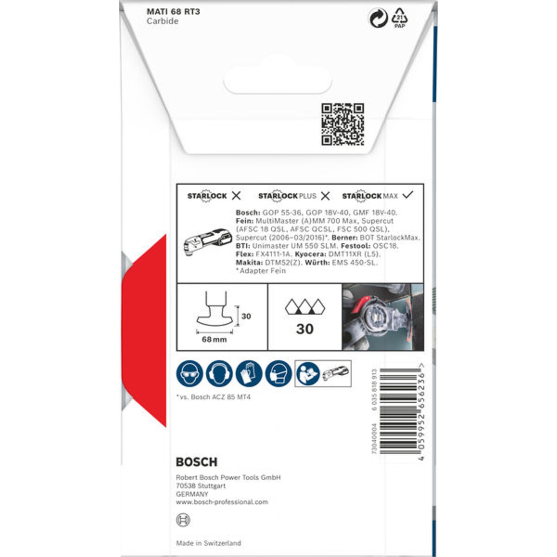 PRO MATI 68 RT3 Blatt für Multifunktionswerkzeuge, 2,8 x 68 mm