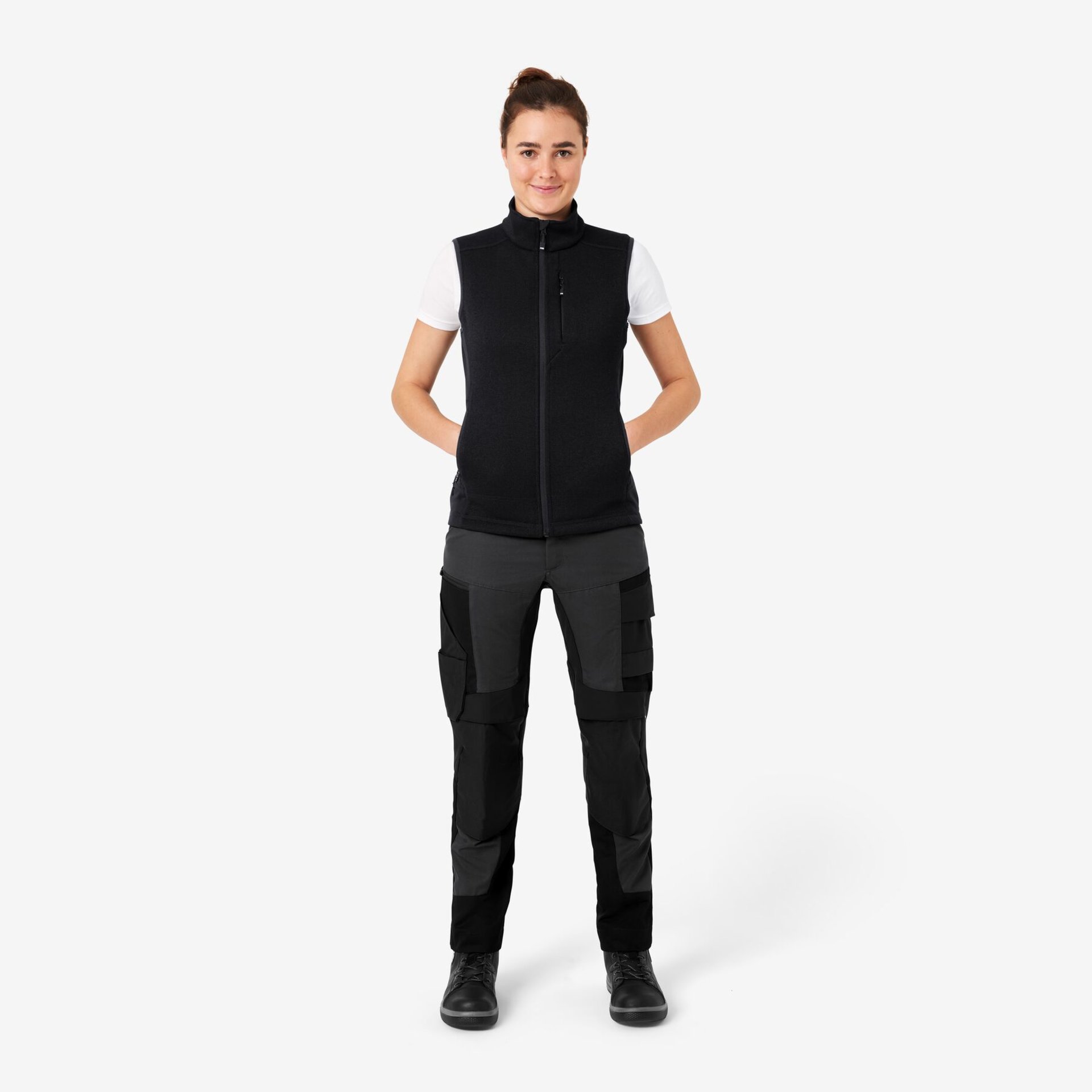 ELSA Strick-Fleece-Weste schwarz 2XL