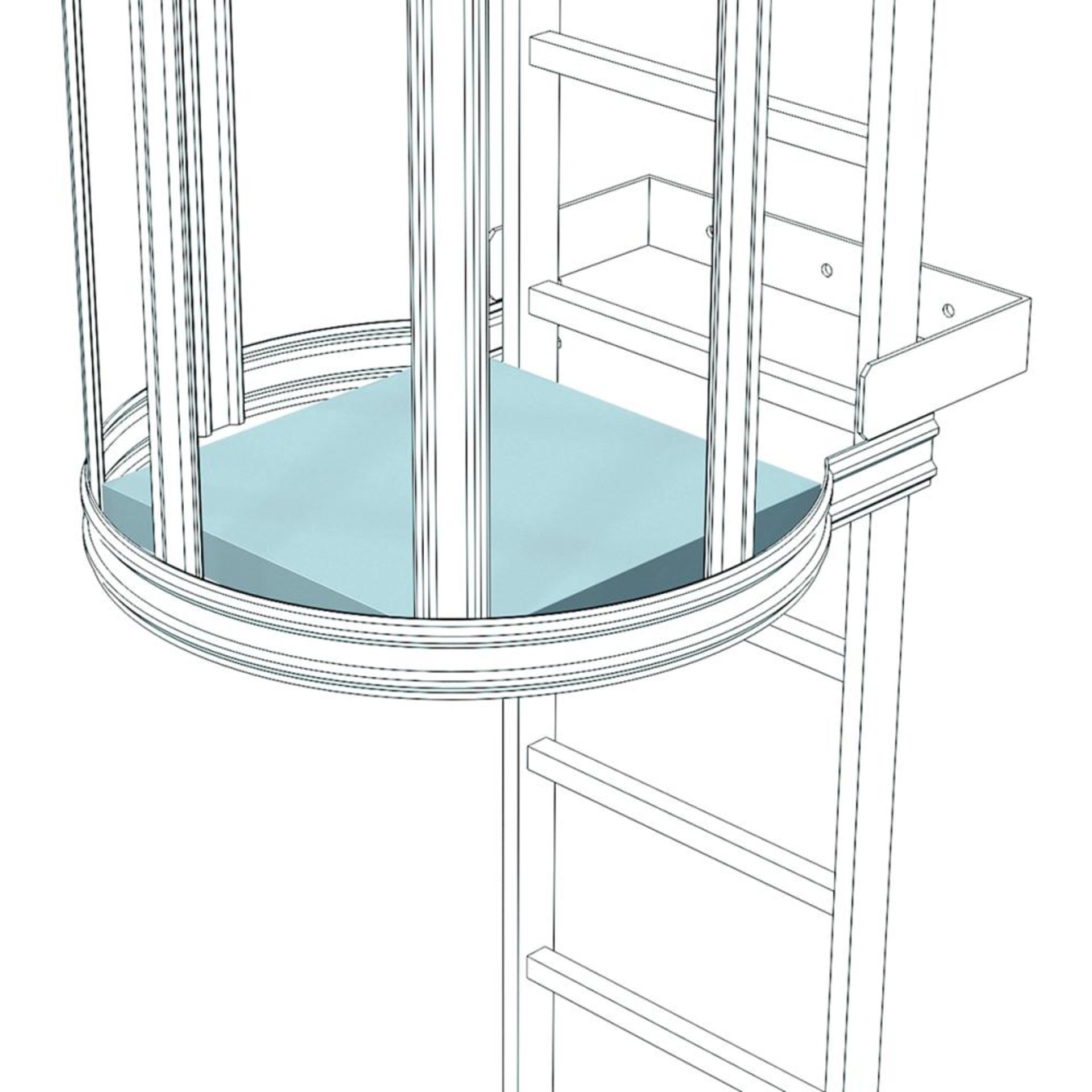 Zwischenplattform 520 x 550 mm ZARGES
