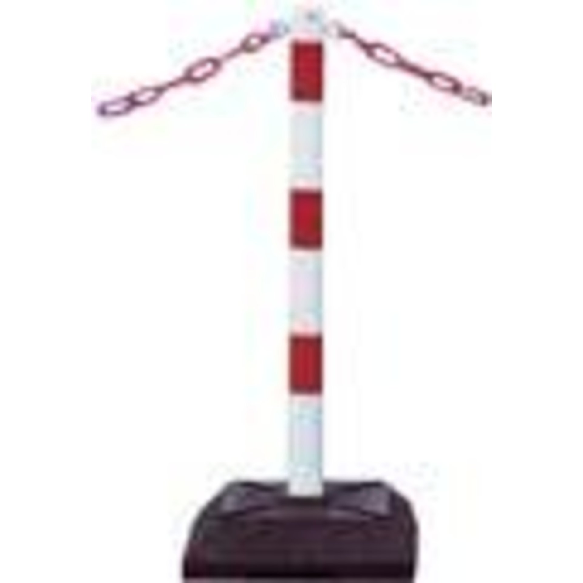 Kettenständer-Set Stahl H950xD60 mm rot/weiß 2 Kettenaufnahmen Schake