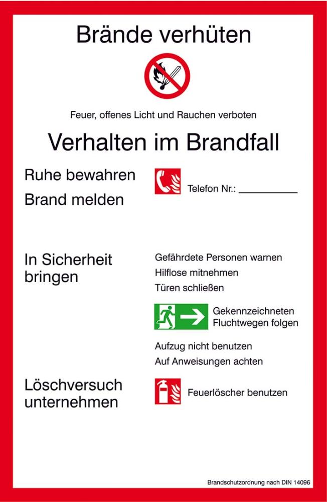 Brandschutzordnung Alu nl200x300mm