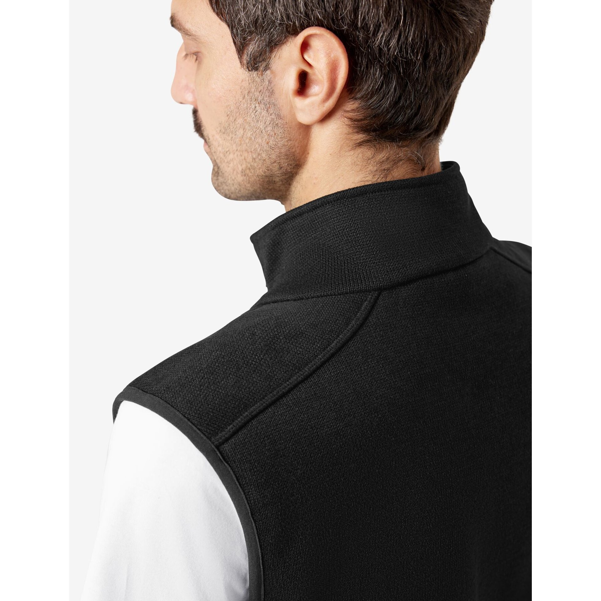 ADDE Strick-Fleece-Weste  schwarz 5XL