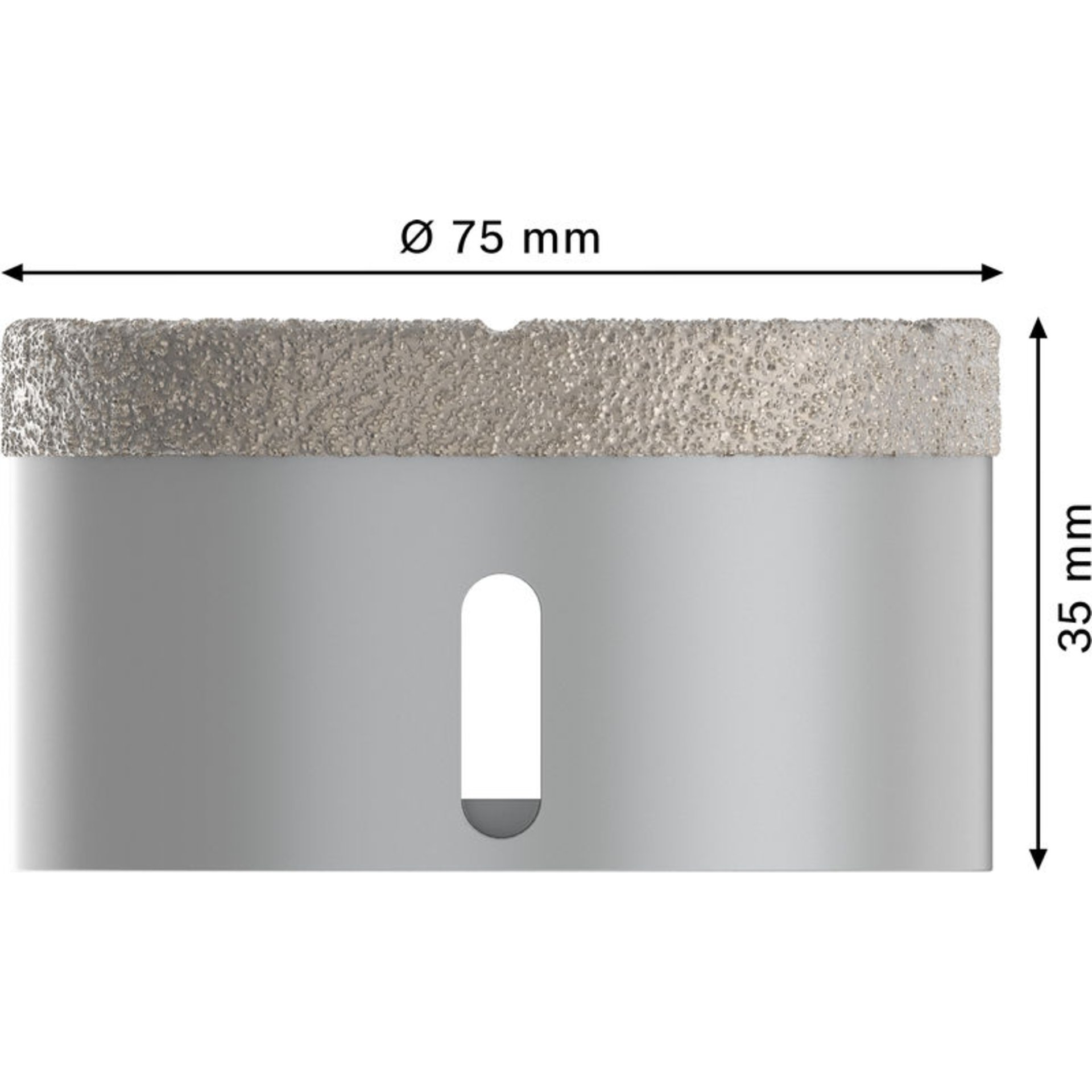 PRO Ceramic dry Trockenbohrkrone, 75 x 35 mm, X-Lock
