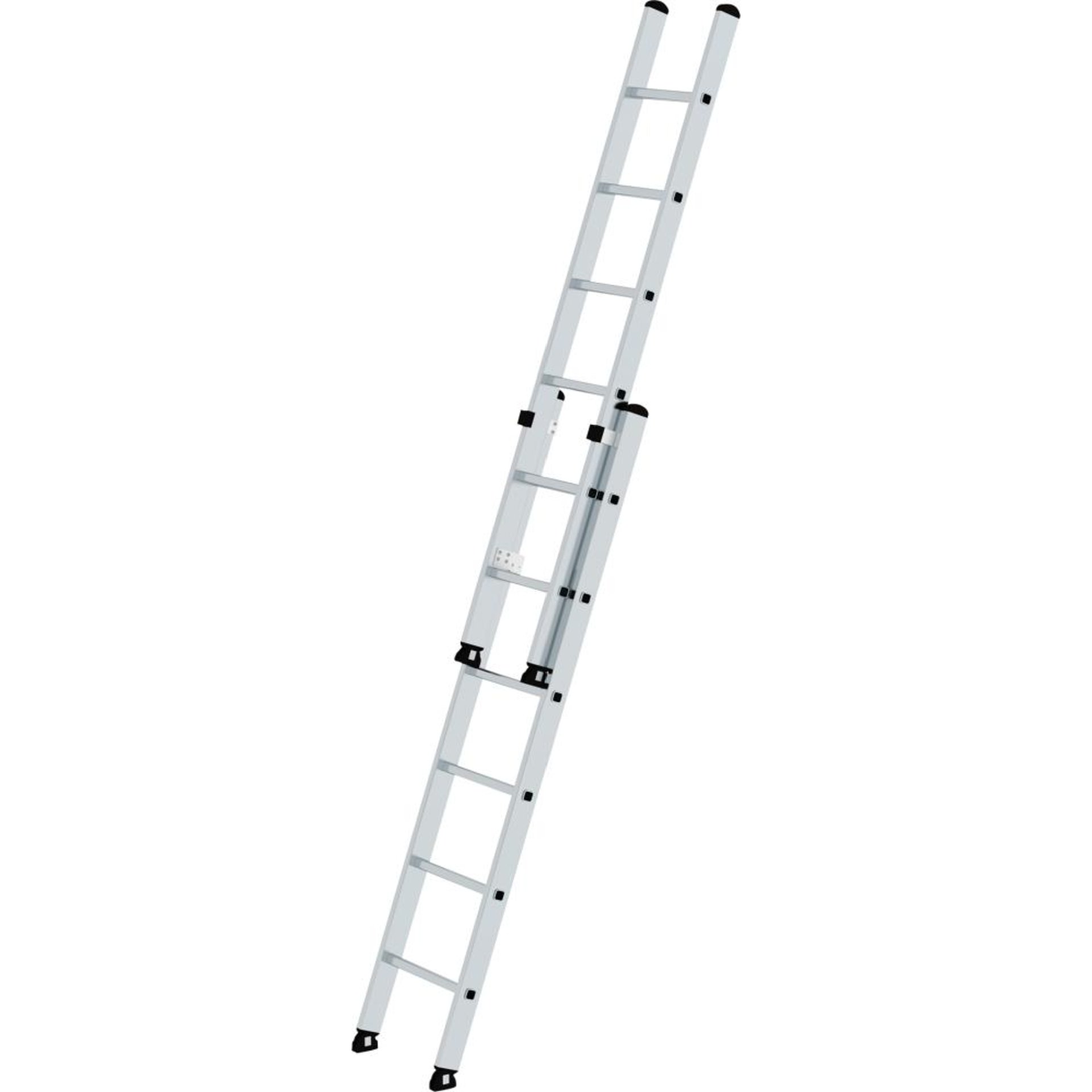 Sprossen-Schiebeleiter, 2-teilig, mit Standard-Traverse (über 3 m)