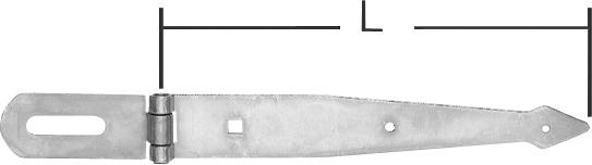 Überfalle spitze Ausführung, 200mm hell verz.