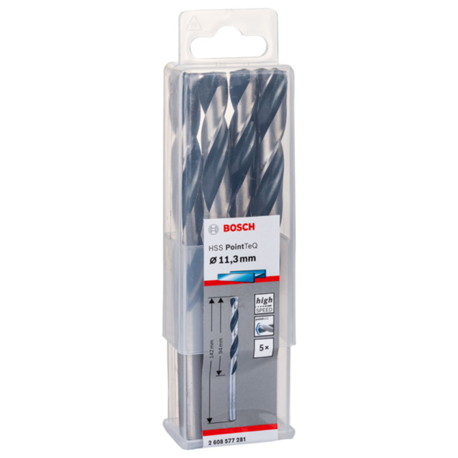 Metallspiralbohrer HSS PointTeQ, DIN 338, 11,3 mm, 5er-Pack