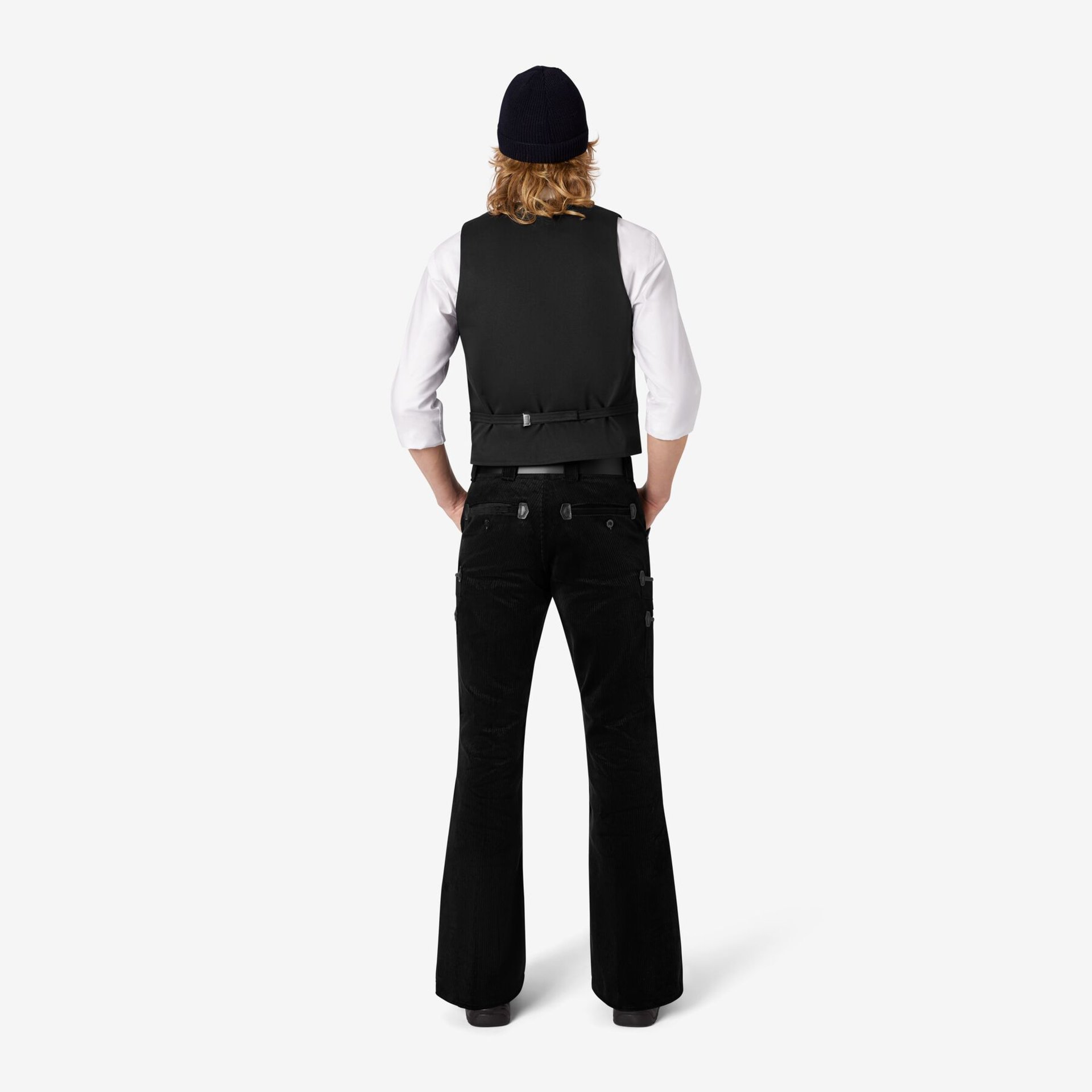 GUSTAV Zunfthose Trenkercord Dreidraht m. Echtleder schwarz 110