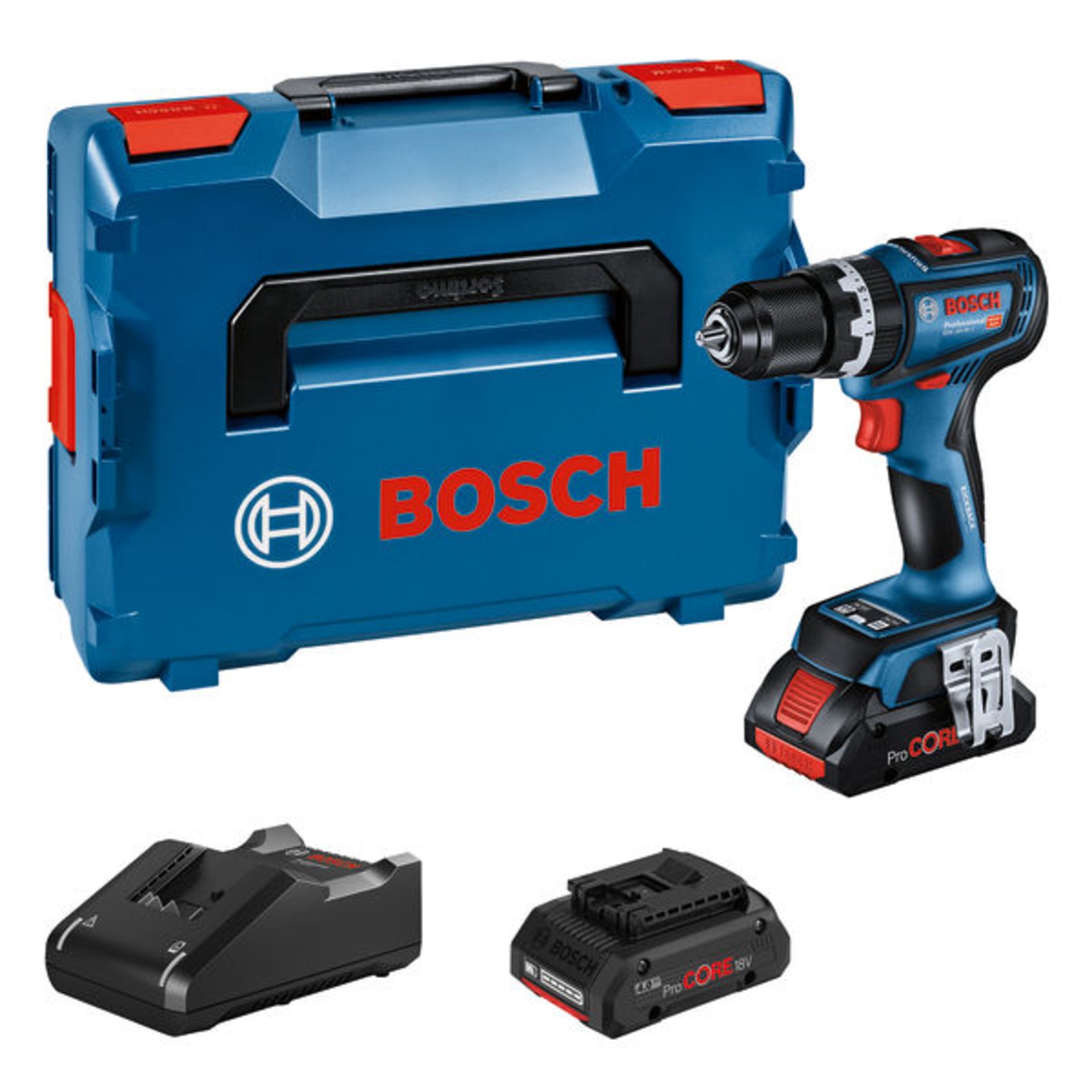 Akku-Schlagbohrschrauber GSB 18V-90 C, 2 Akku ProCORE18V 4.0Ah, Ladg. und L-BOXX