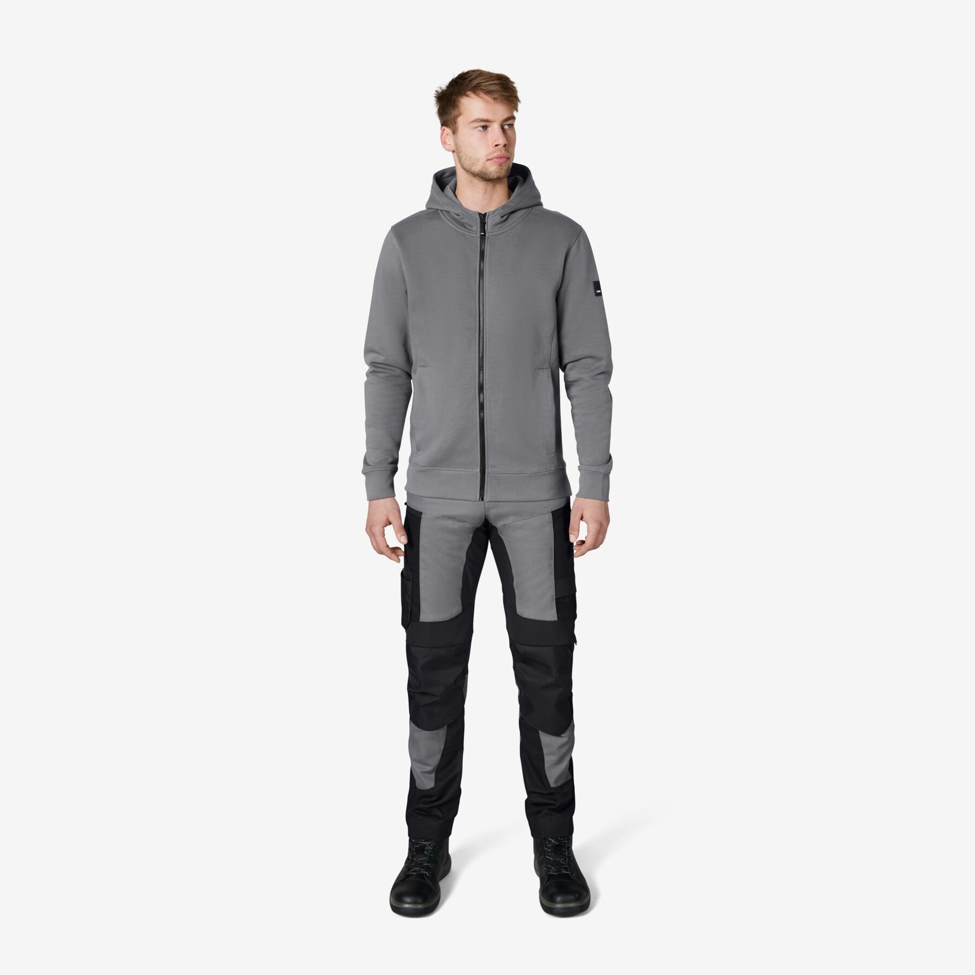 QUENTIN Hoodie-Jacke unisex grau 5XL