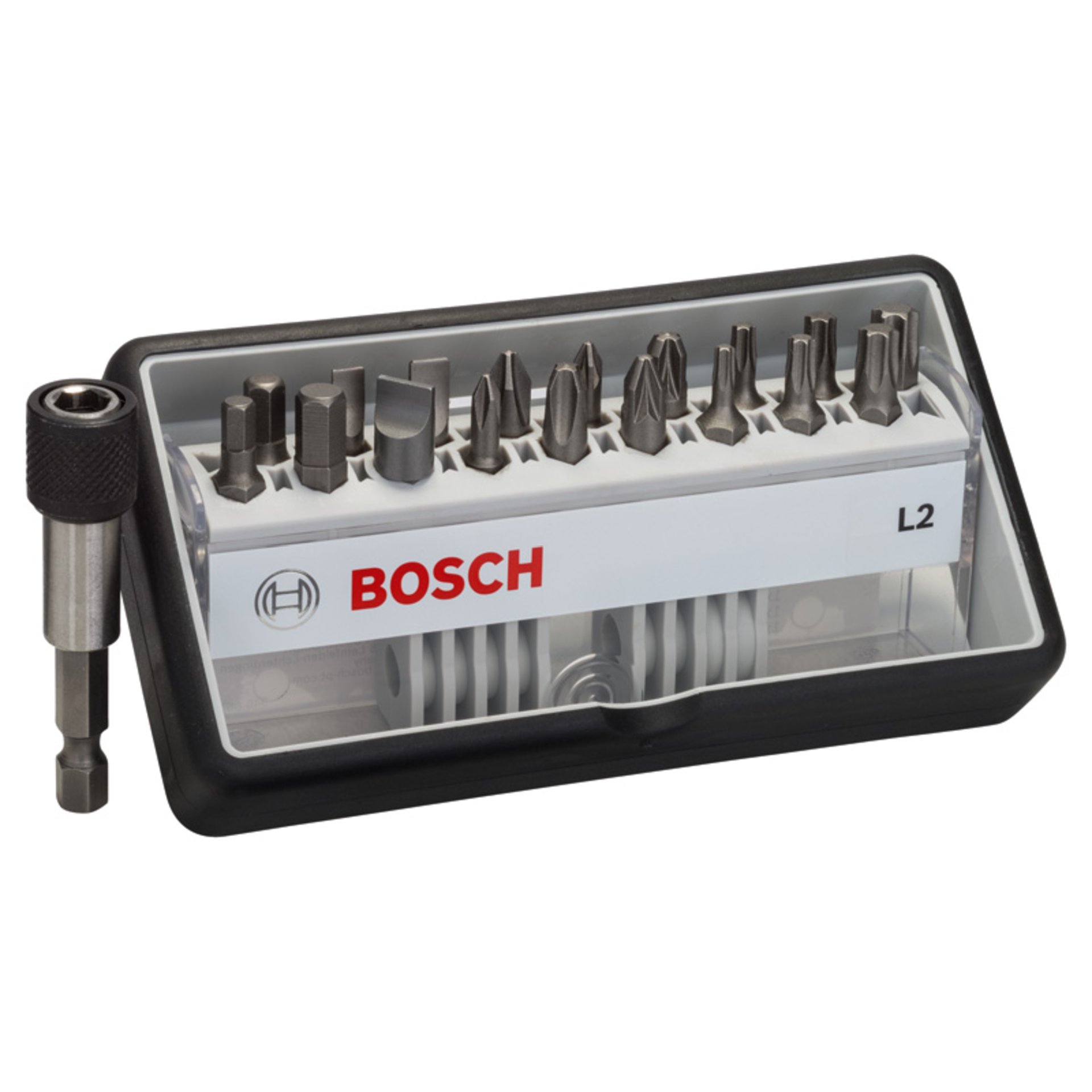 18+1-tlg Schrauberbit-Set, Robust Line, L PH/PZ/T/S/HEX, Extra Hard-Ausführung