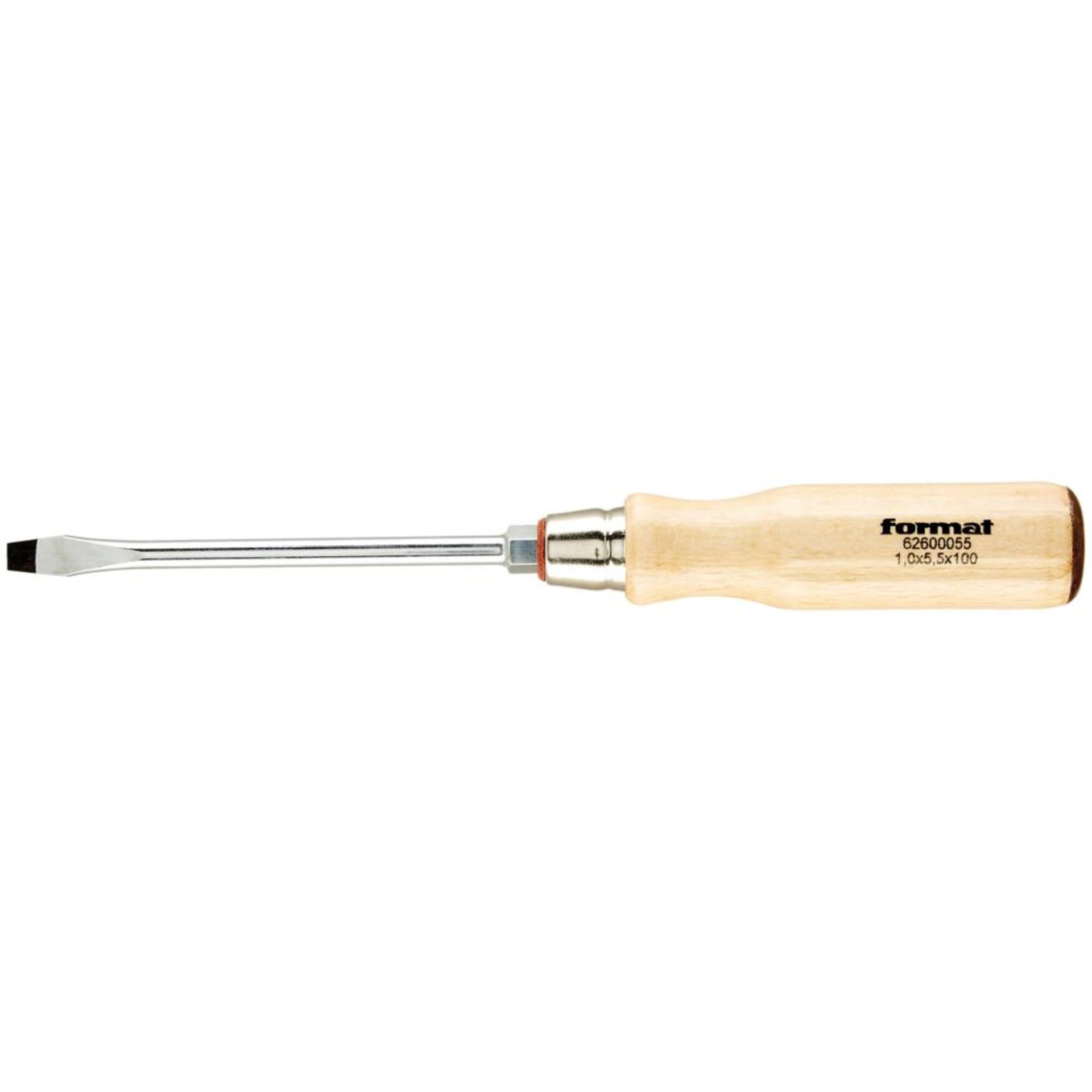 Schraubendreher mit Holzheft Schlitz 7x1,2x125mm FORMAT