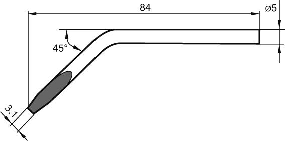 Ersa Lötspitze meißelförmig abgewinkelt 0052JD