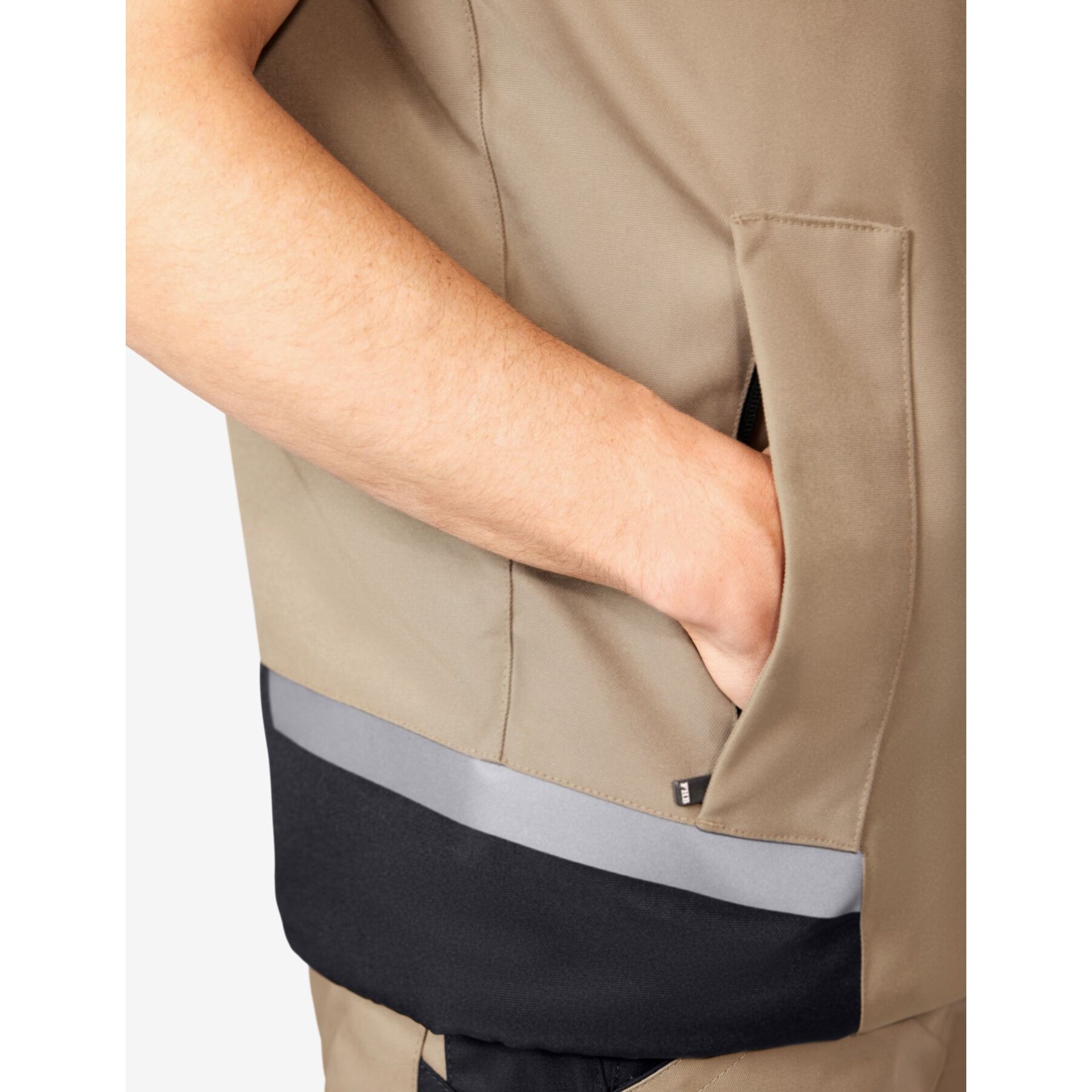 HAUKE Arbeitsweste beige-schwarz XS