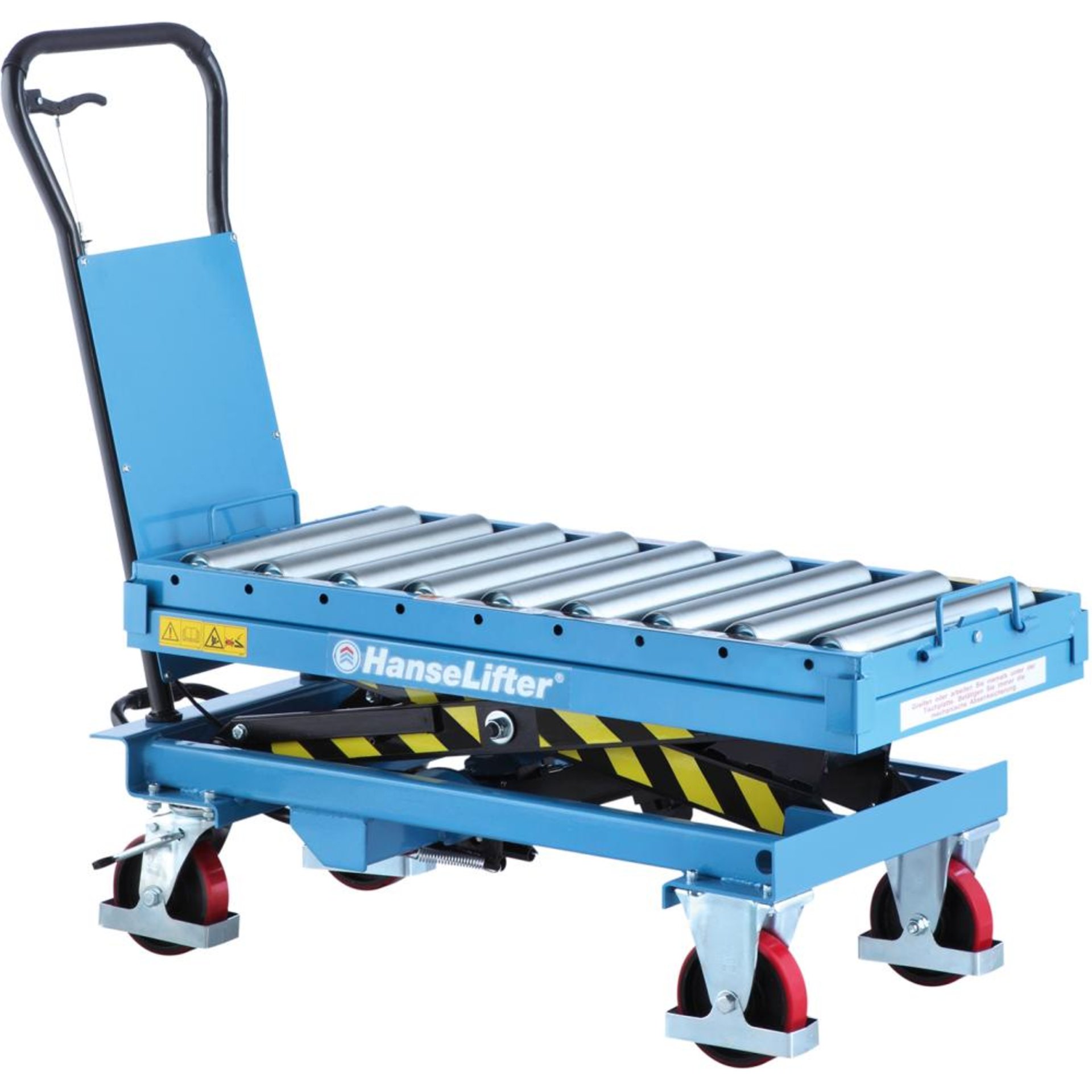 Hubtischwagen m. Rollenb.Tischmaß: 1025x535 500 kg Tragfähigkeit