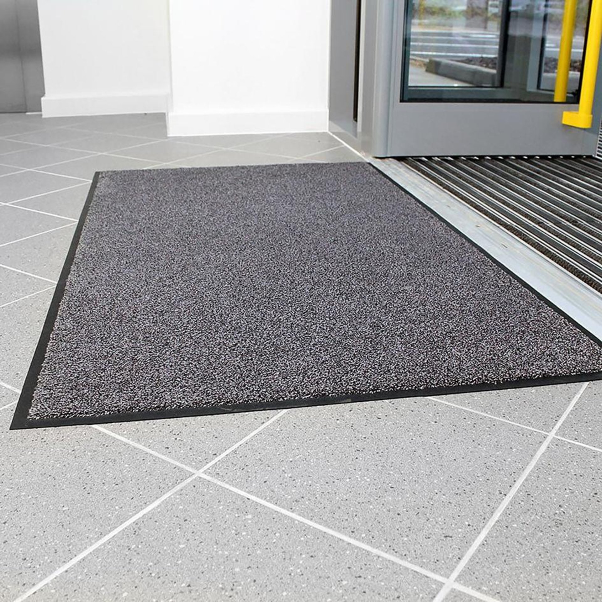 Sauberlaufmatte COBAwash schwarz/Stahl B115xL175 cm