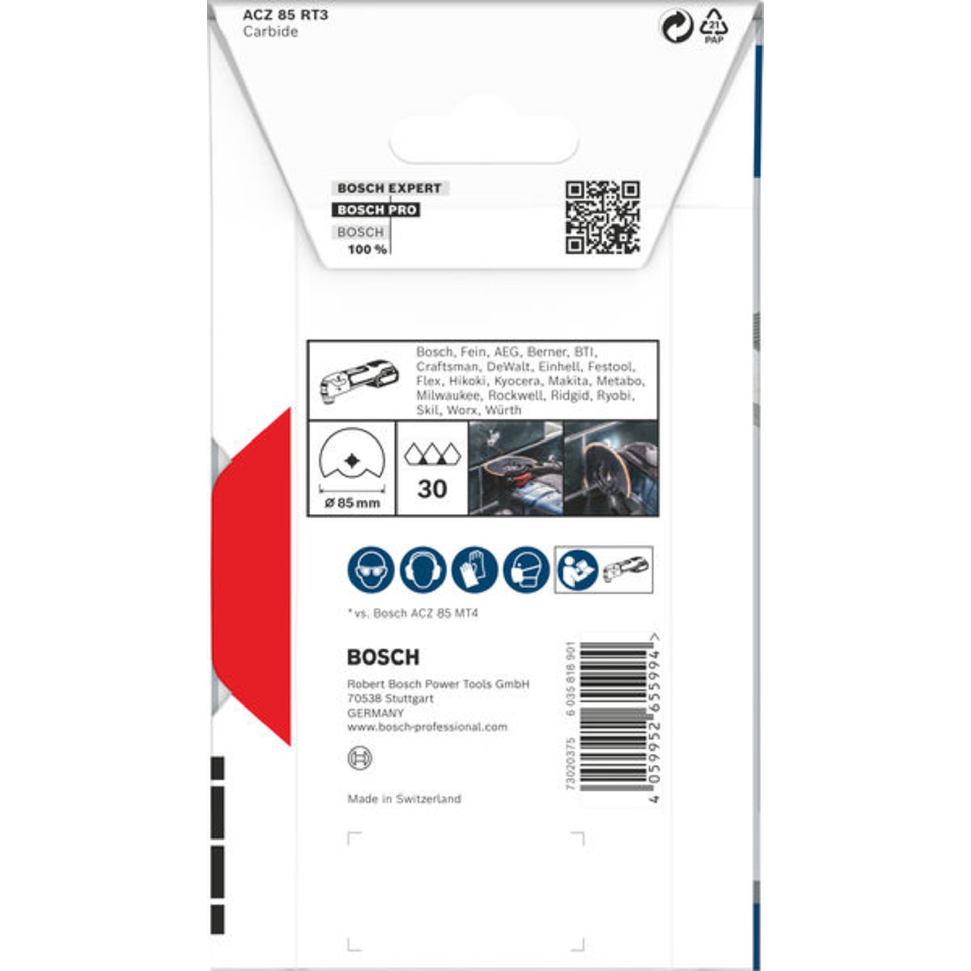 PRO ACZ 85 RT3 Blatt für Multifunktionswerkzeuge, 85 x 2.5 mm