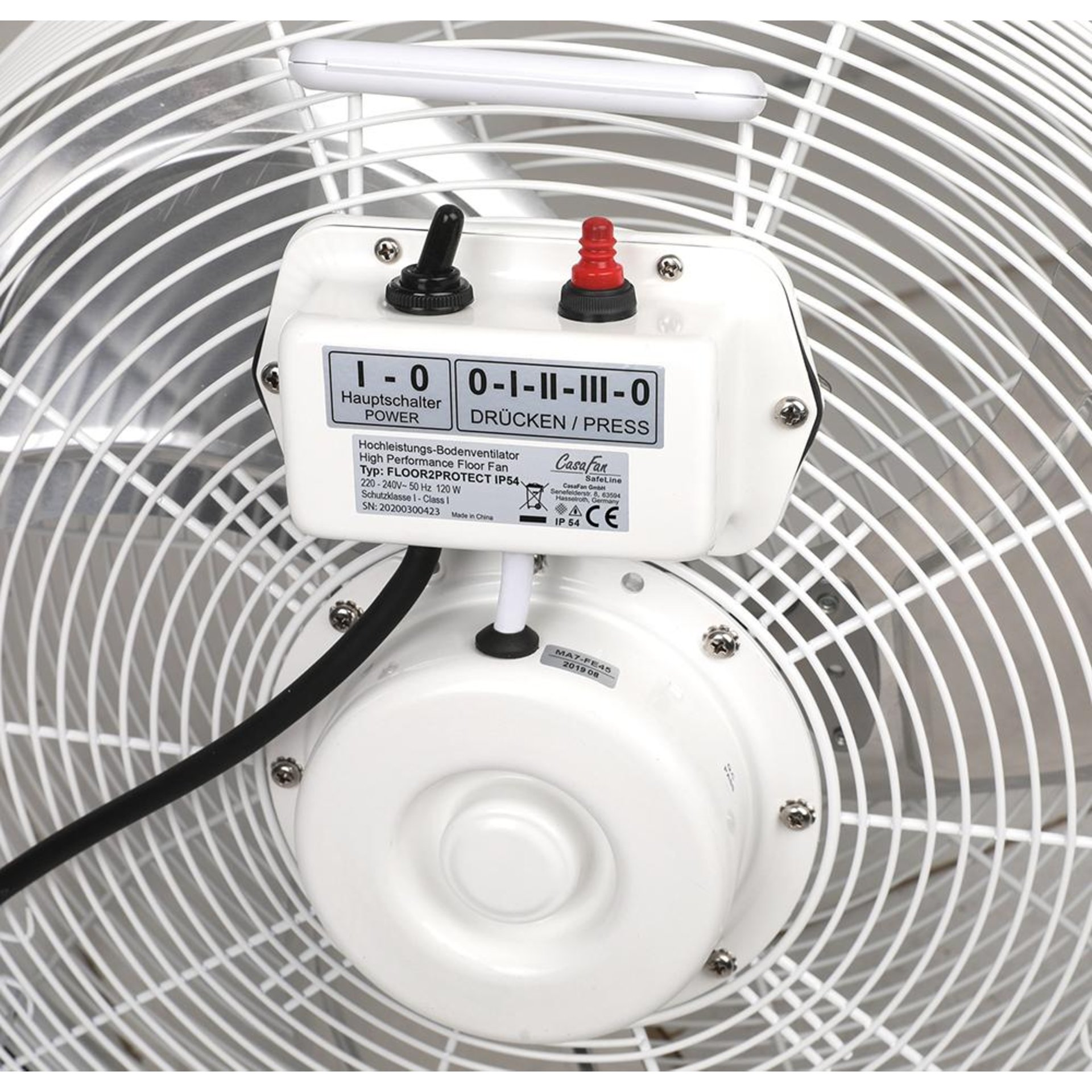 Bodenventilator IP54 H520xD495 mm Luftmenge 10700 m³/h