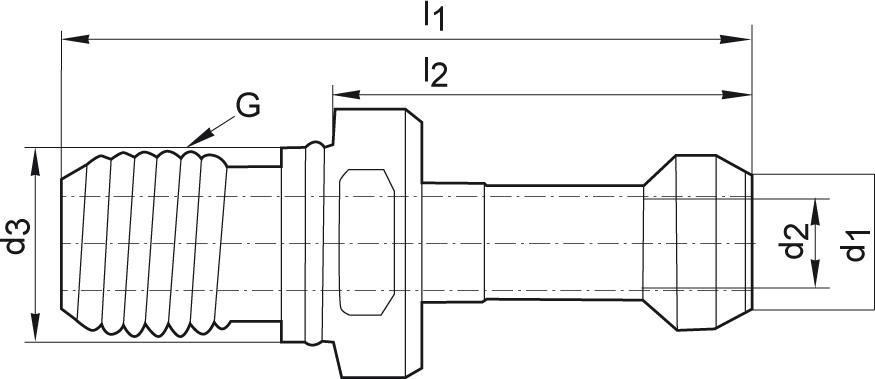 Format Anzugsbolzen JISB6339 BT30 45Grad