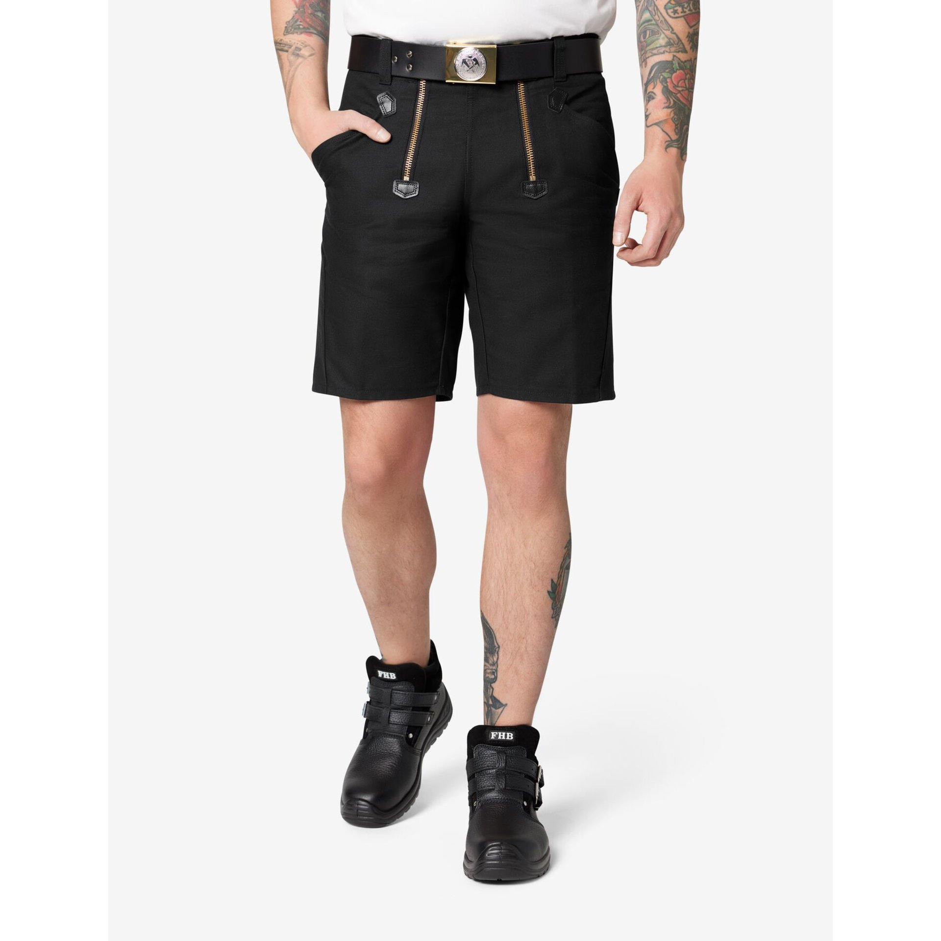 WIM Zunft-Shorts Rips-Moleskin schwarz 42