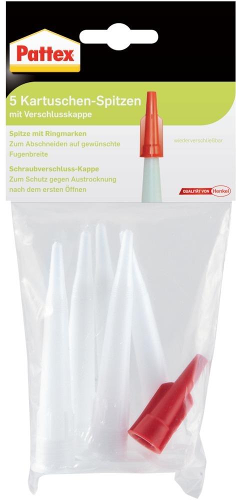 Pattex Kartuschenspitzen Beutel (5 Stück + Kappe)