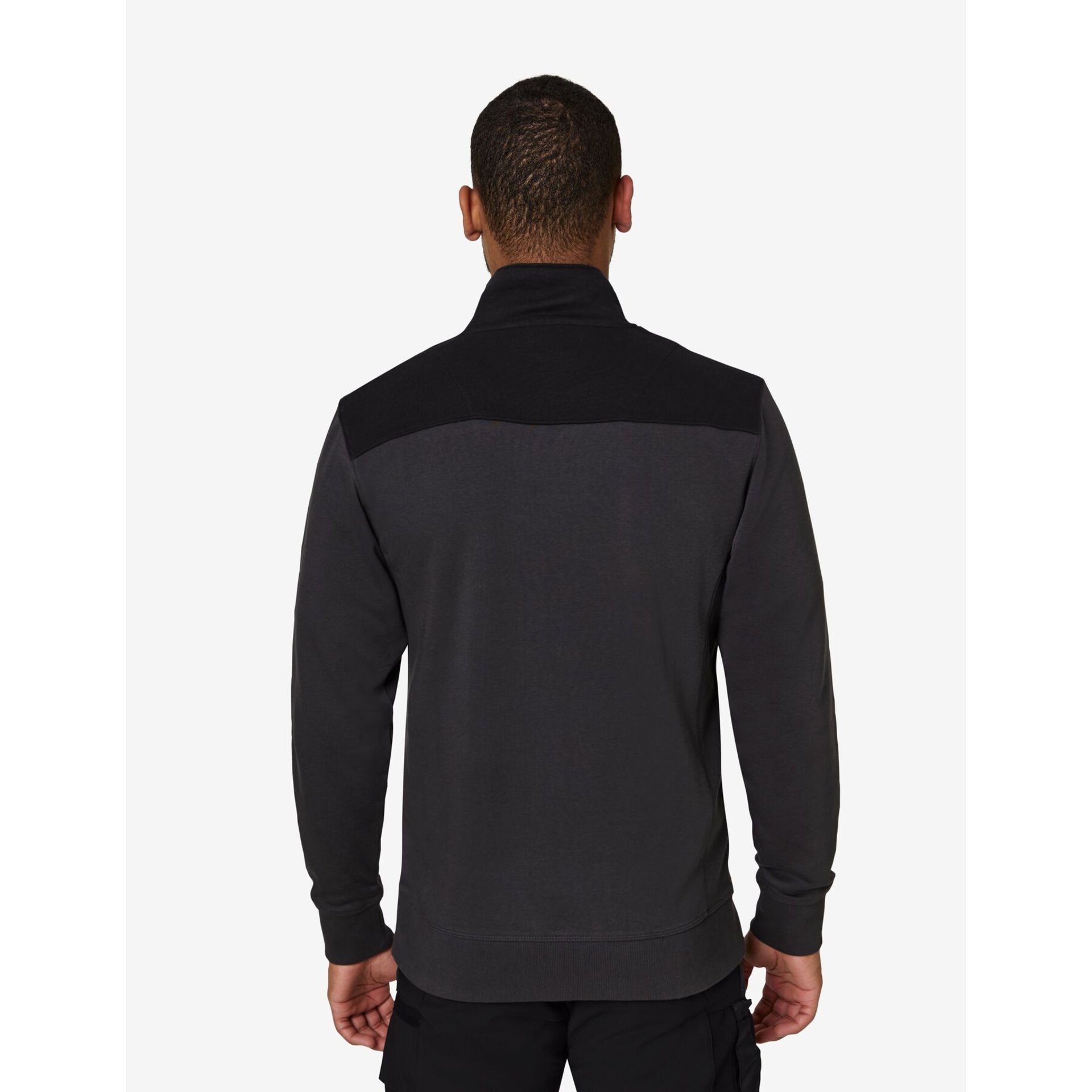 ROB Zip-Sweatshirt unisex anthrazit-schwarz 2XL