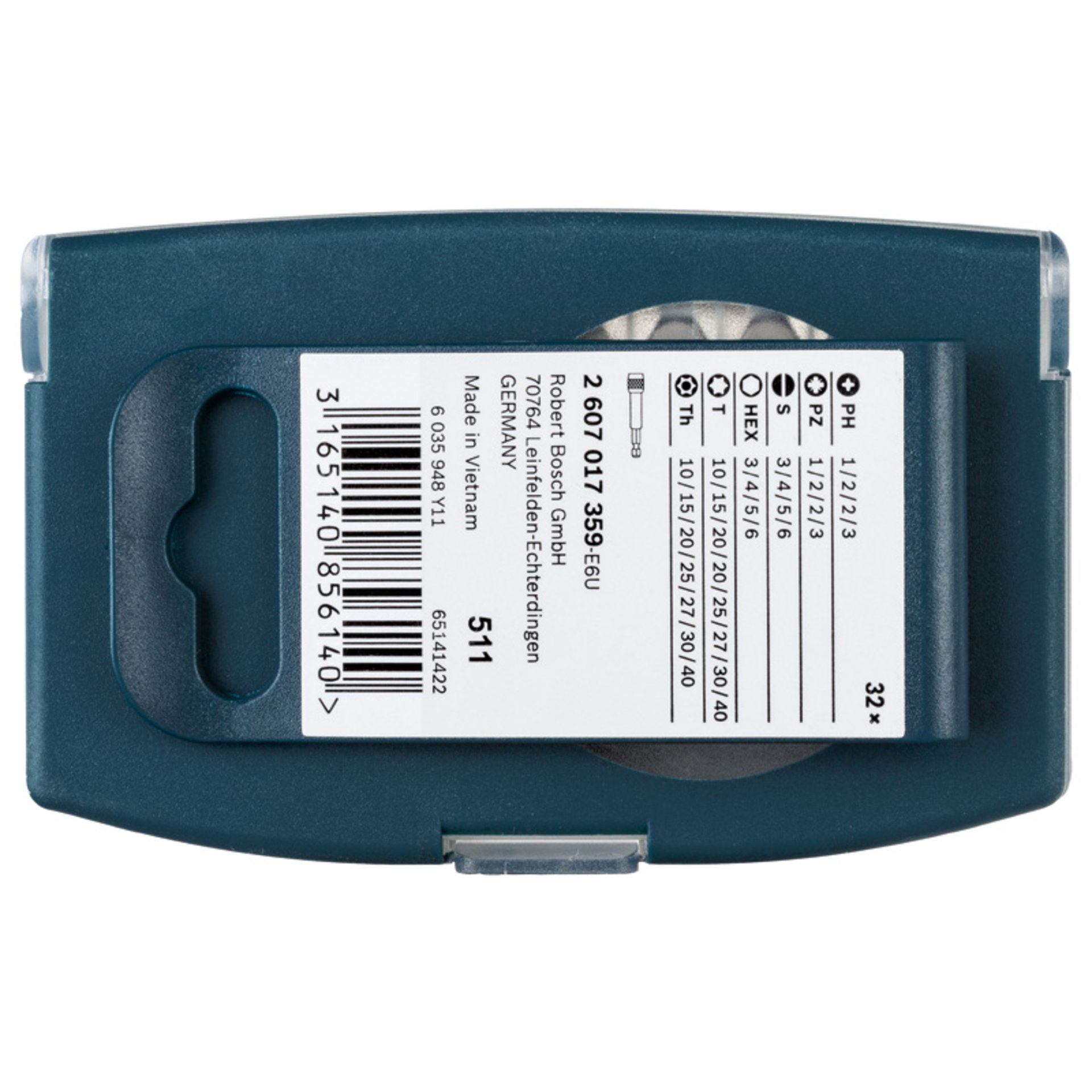32-tlg. Schrauberbit Set blau